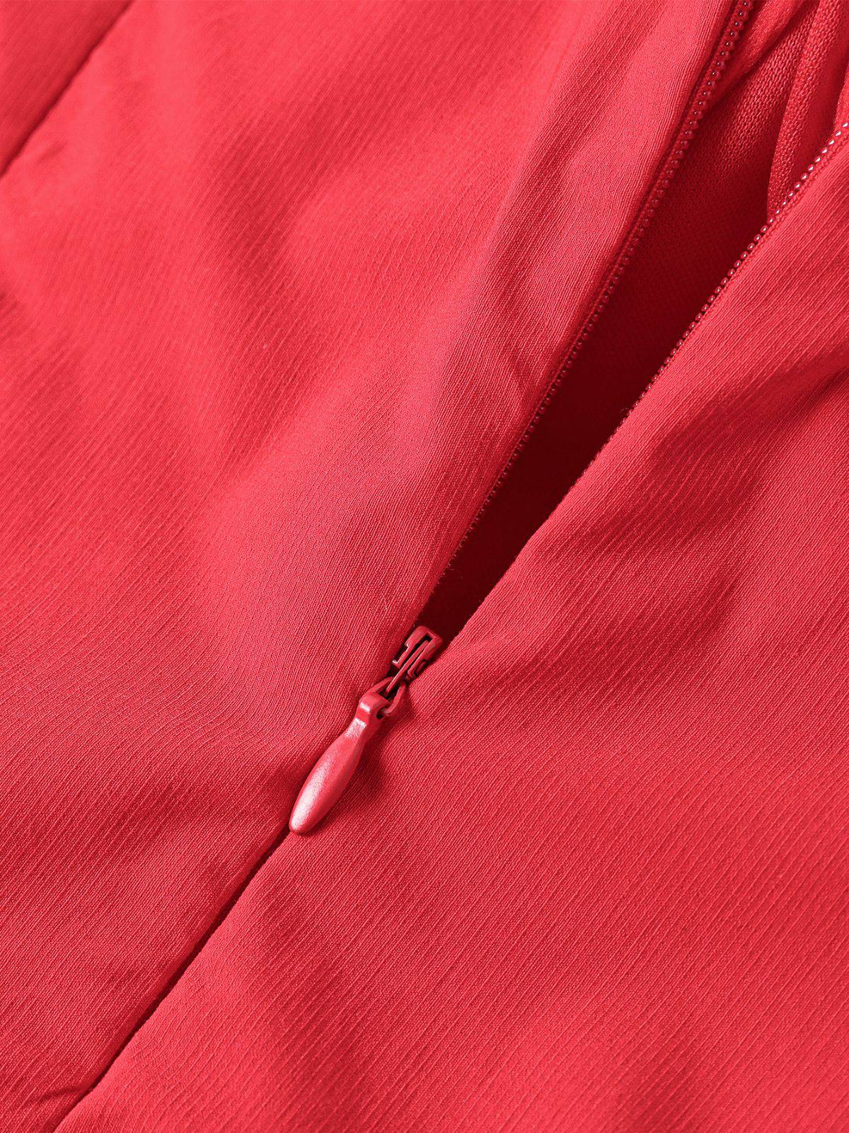 1960er Rückenfrei Schnürung Plissiertes Midi Kleid - Image 6