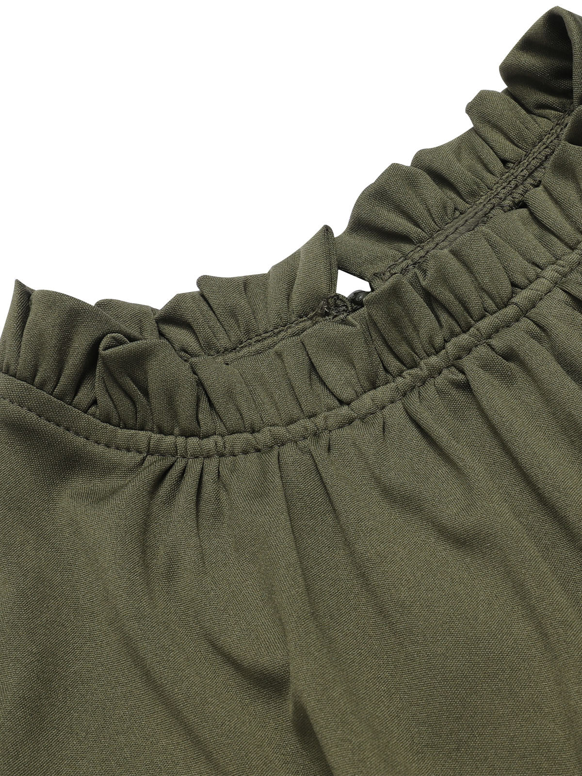 1960er Rüschen Ärmel Hohe Taille Weites Bein Mit Gürtel Jumpsuit - Image 4