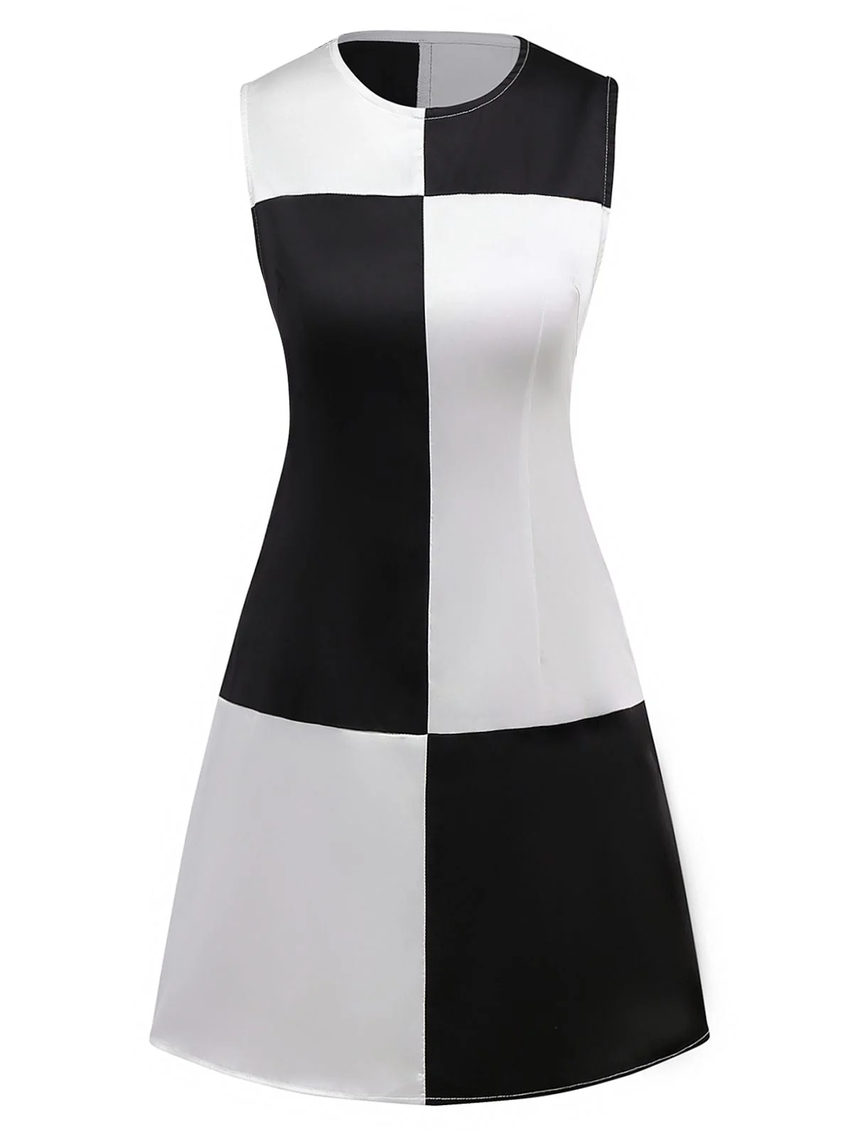 1960er Schwarz & Weiß Farbblock Kleid - Image 5