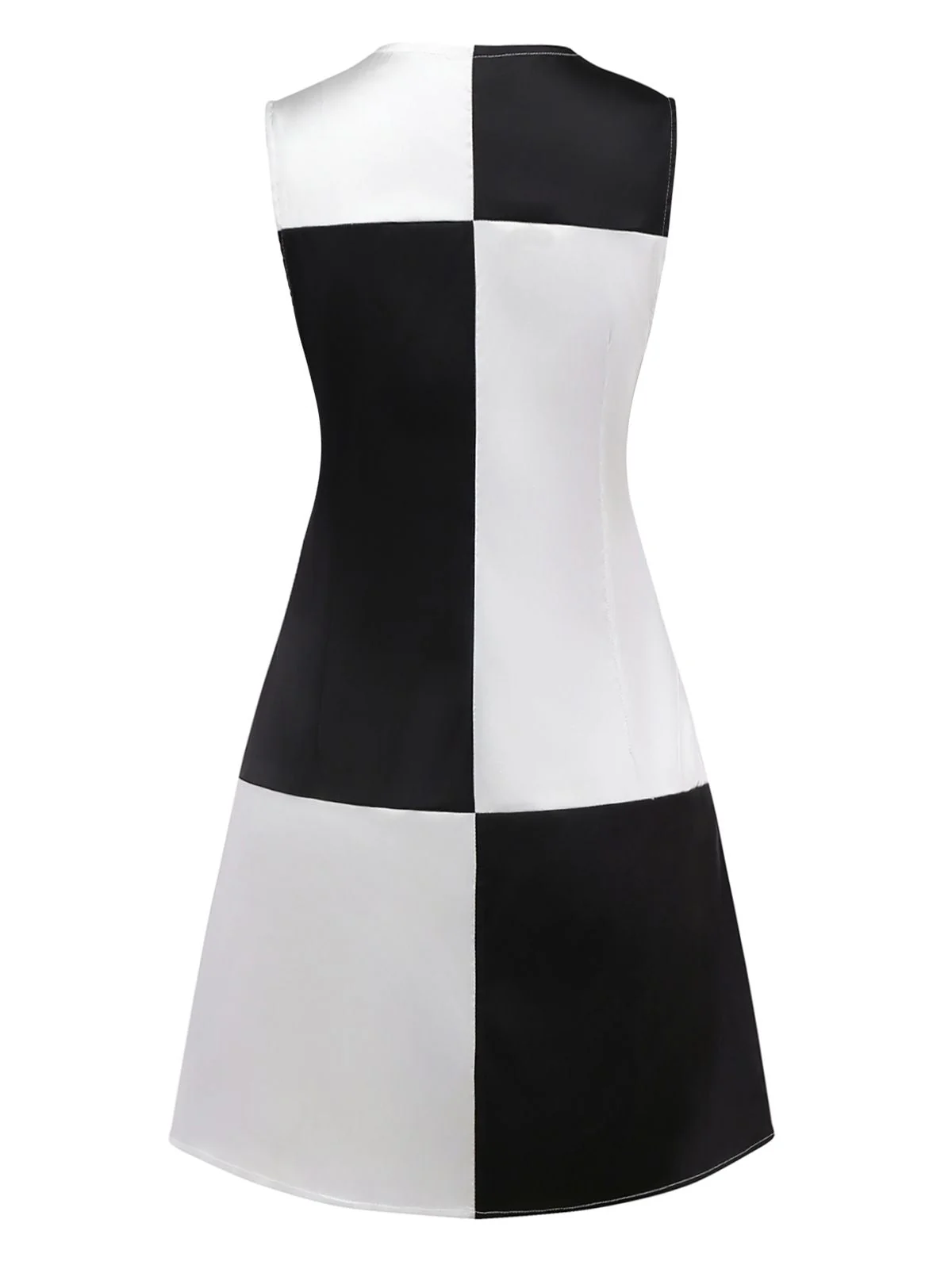 1960er Schwarz & Weiß Farbblock Kleid - Image 7