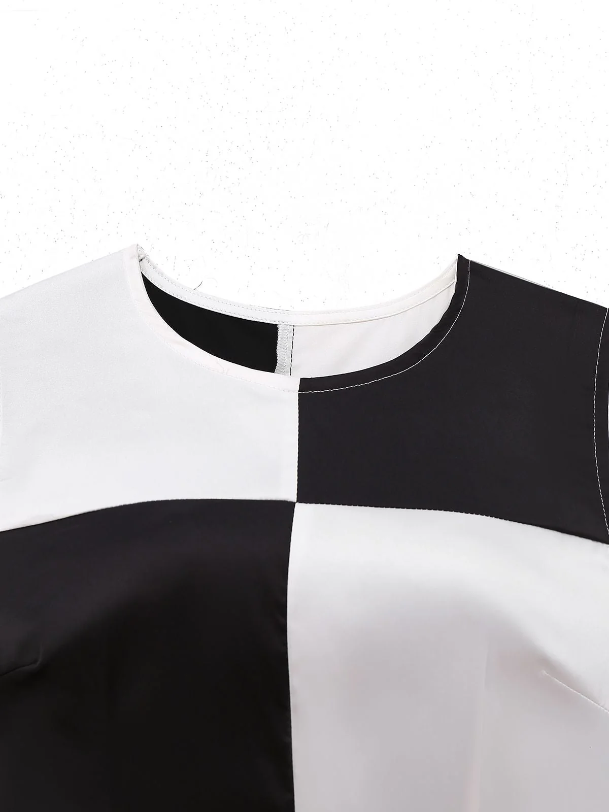 1960er Schwarz & Weiß Farbblock Kleid - Image 8
