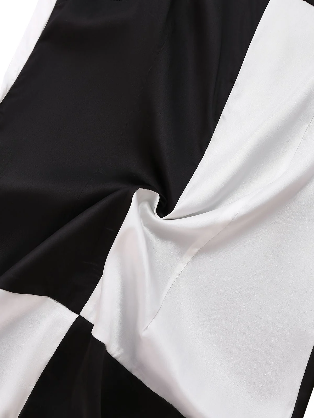 1960er Schwarz & Weiß Farbblock Kleid - Image 9