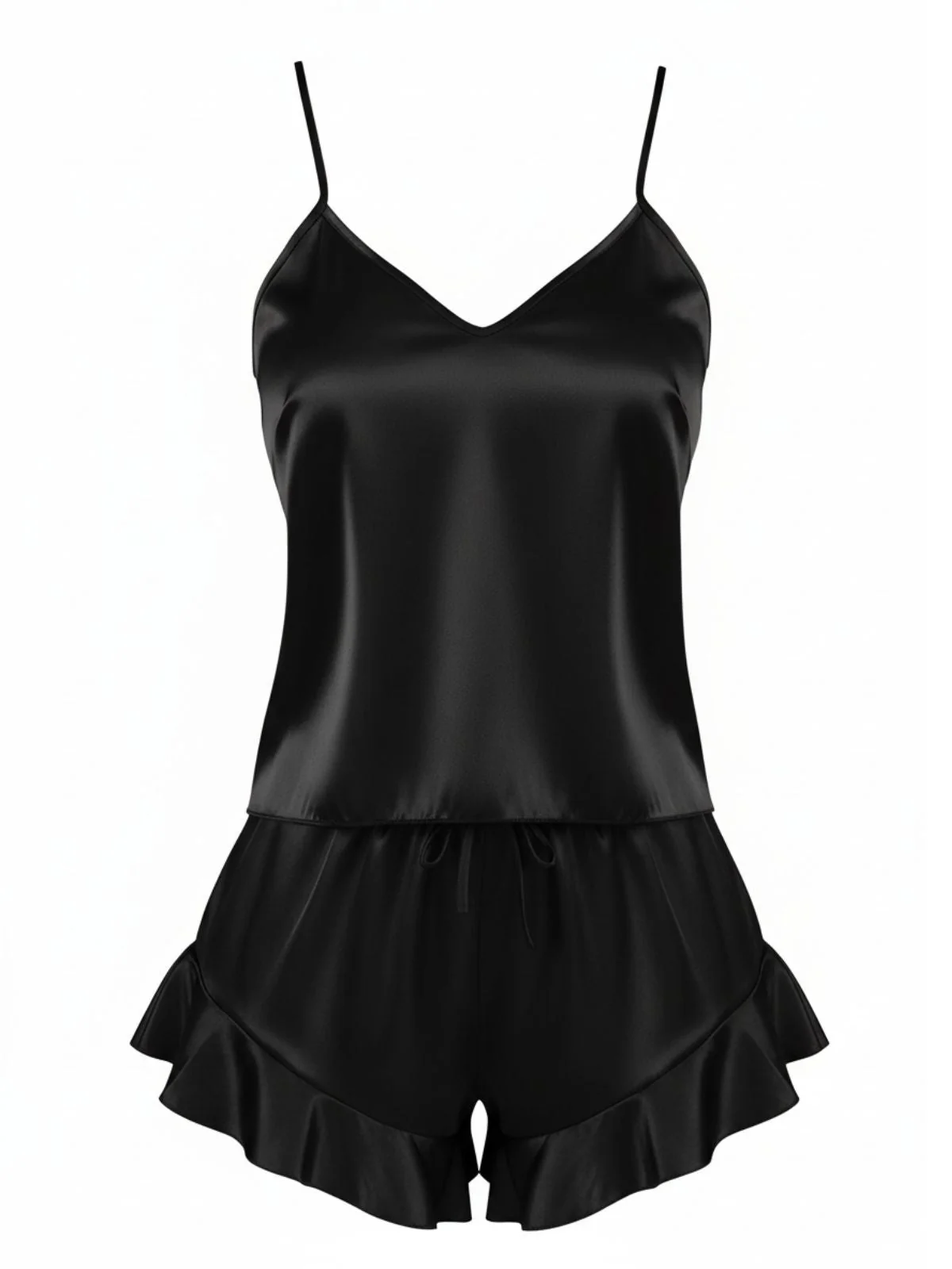 1960er Slip Rüschen Satin Pajama Set - Image 5
