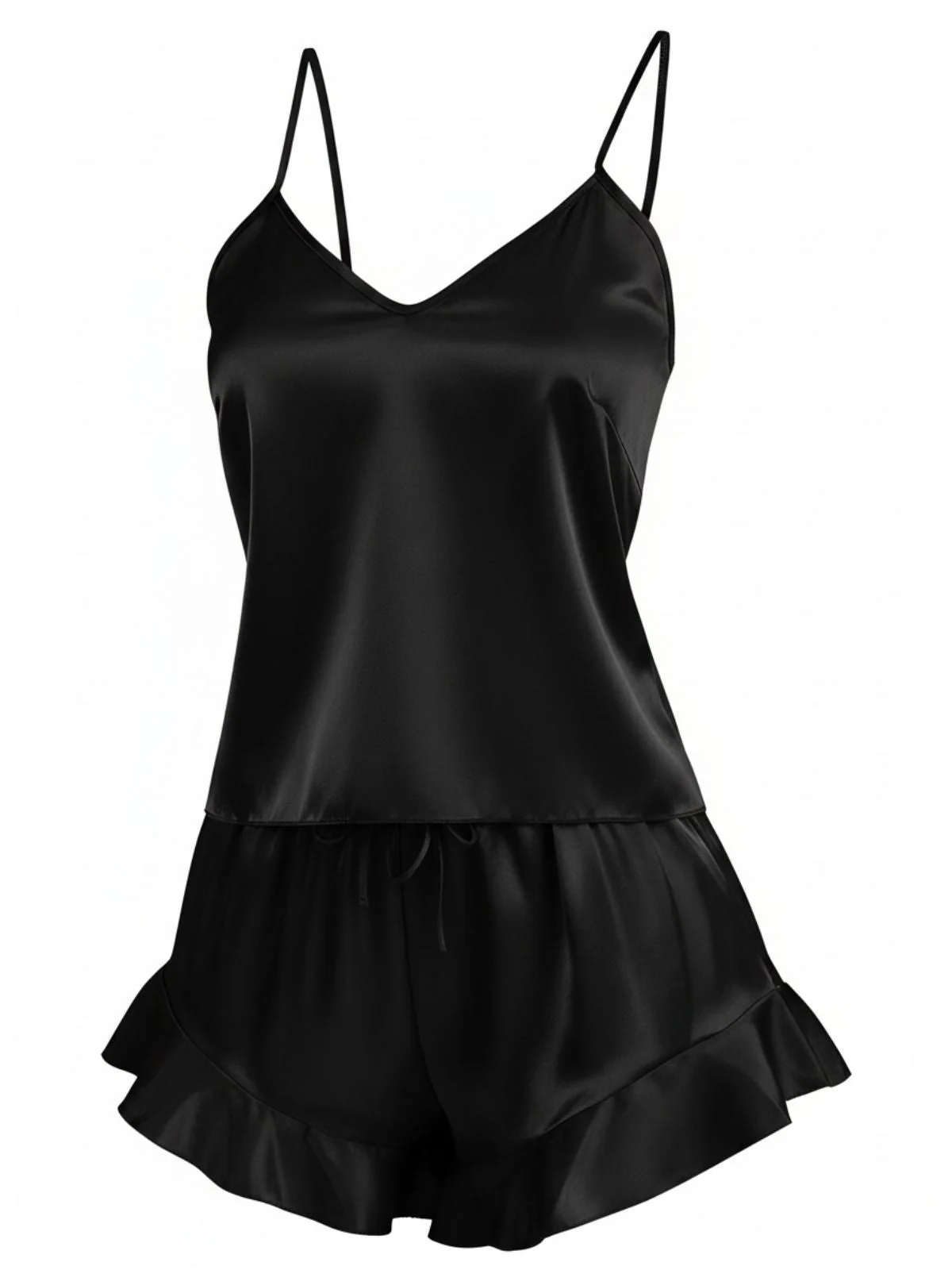 1960er Slip Rüschen Satin Pajama Set - Image 6