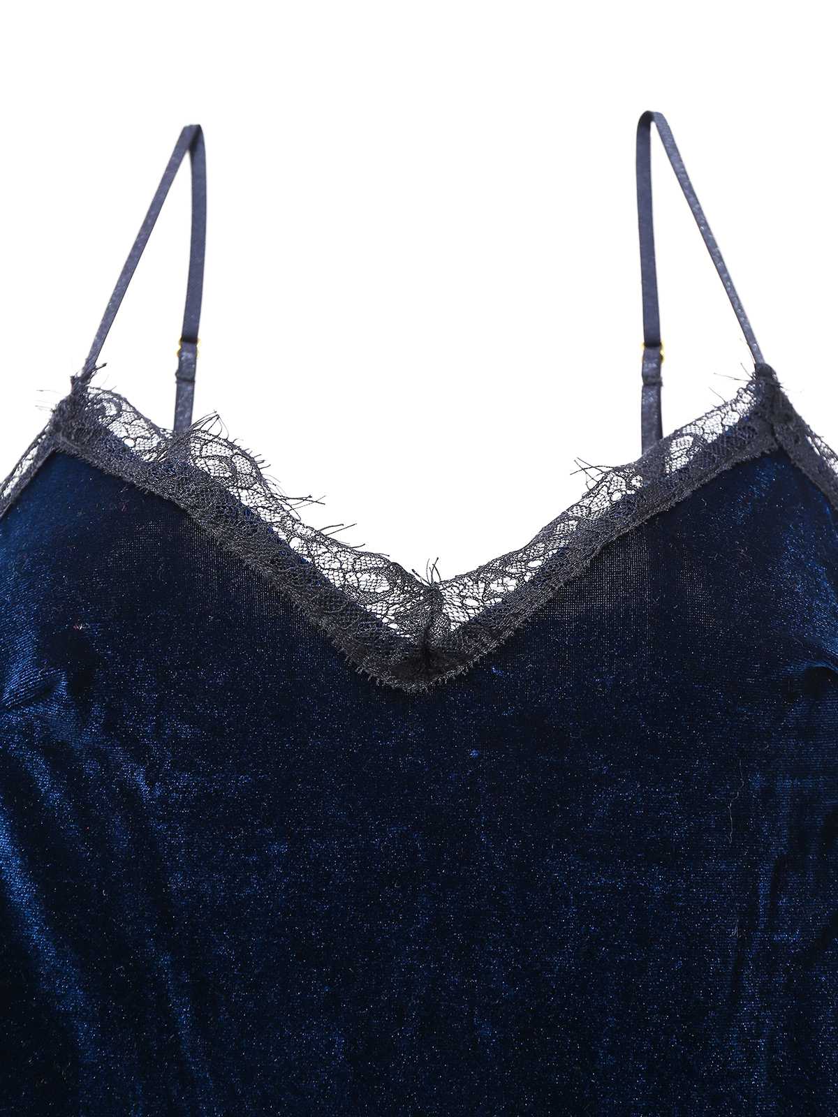1960er Slip Samt Spitze Nachthemd - Image 3