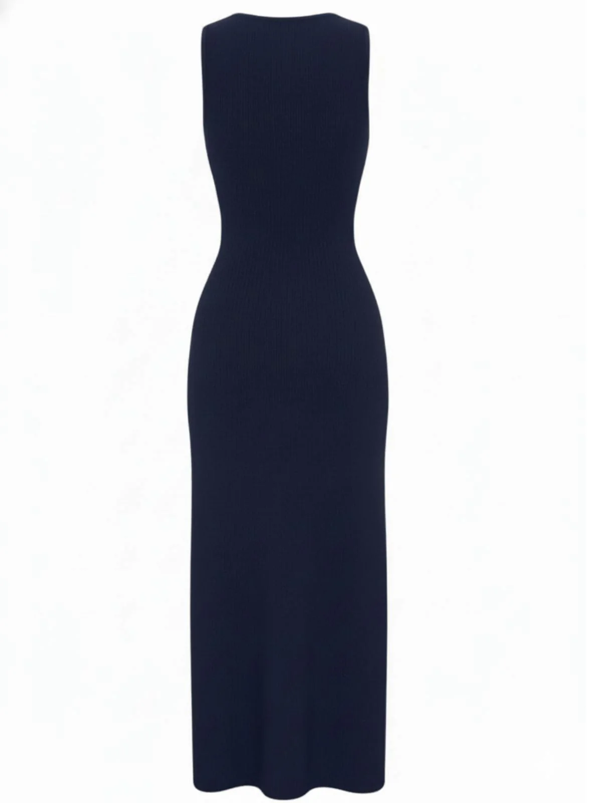 1960er Solide Ärmellos Einreihig Stricken Kleid - Image 5
