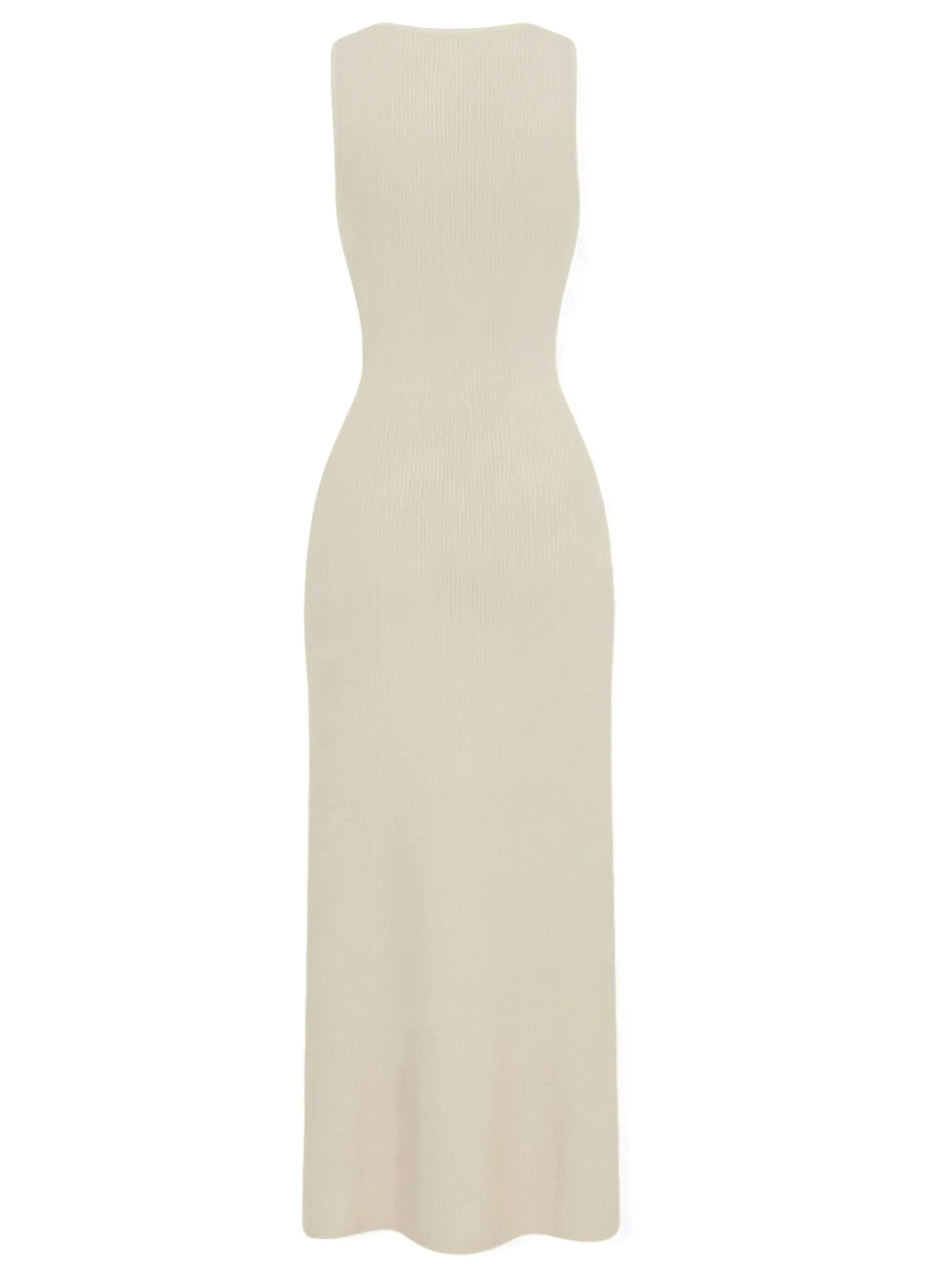 1960er Solide Ärmellos Einreihig Stricken Kleid - Image 7