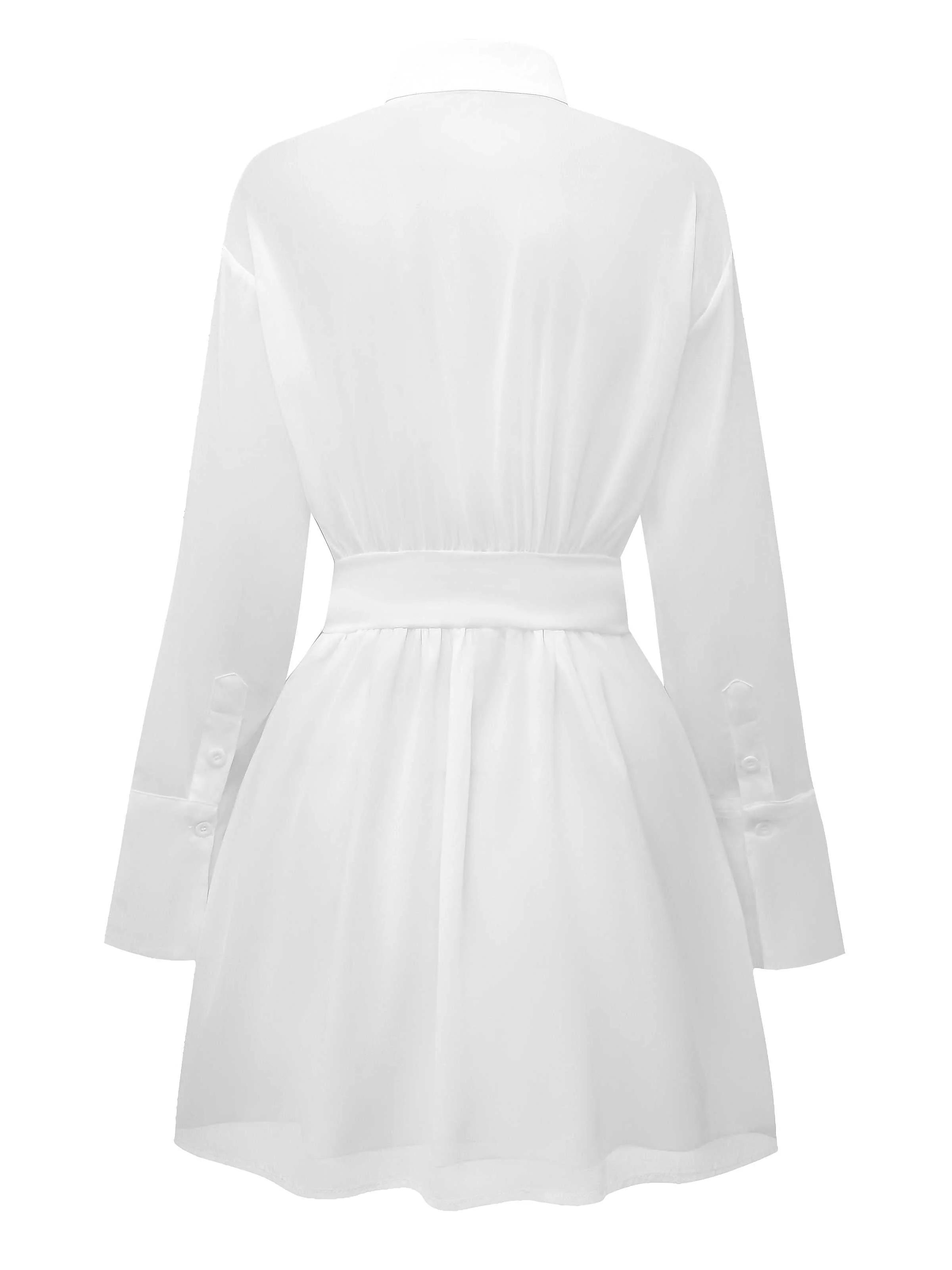 1960er Solide Durchsichtig Hemd Kleid - Image 2