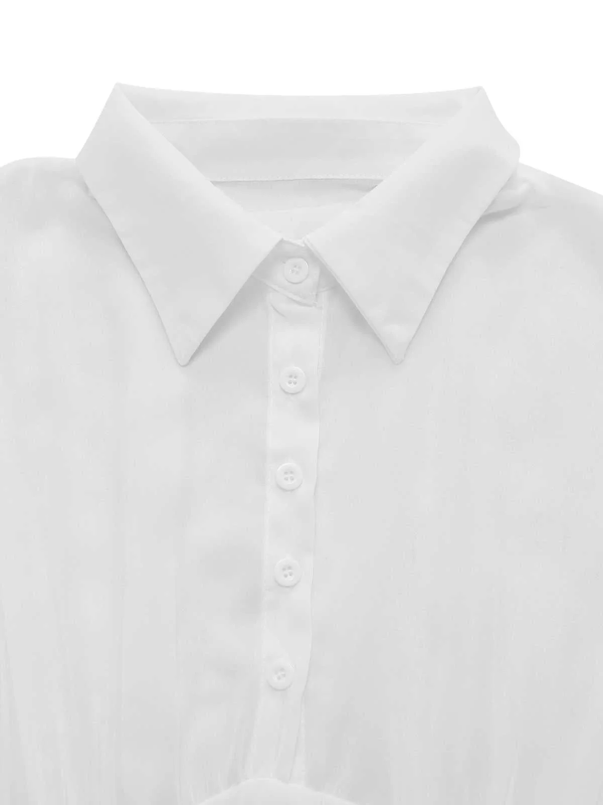 1960er Solide Durchsichtig Hemd Kleid - Image 3