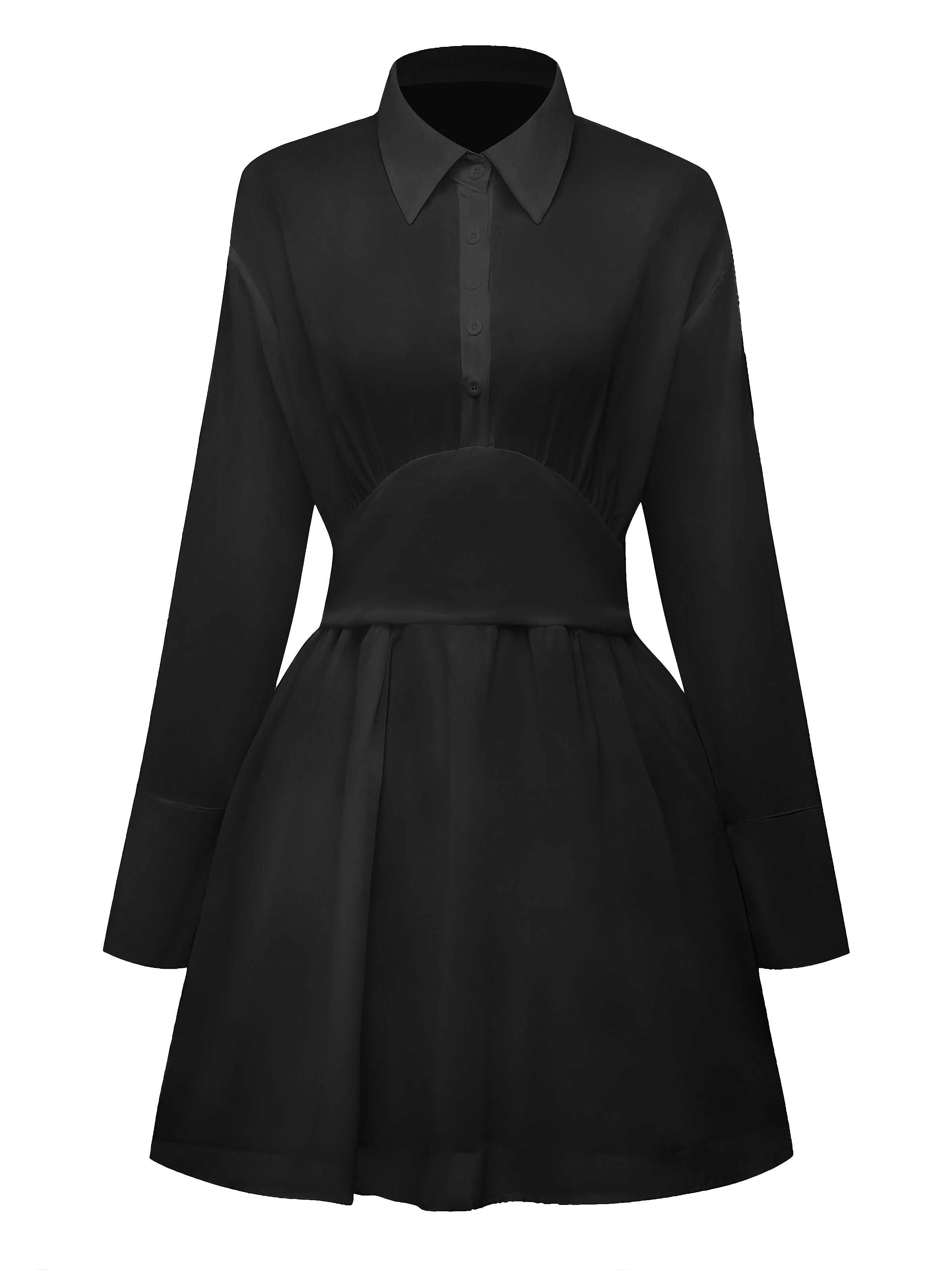 1960er Solide Durchsichtig Hemd Kleid - Image 6