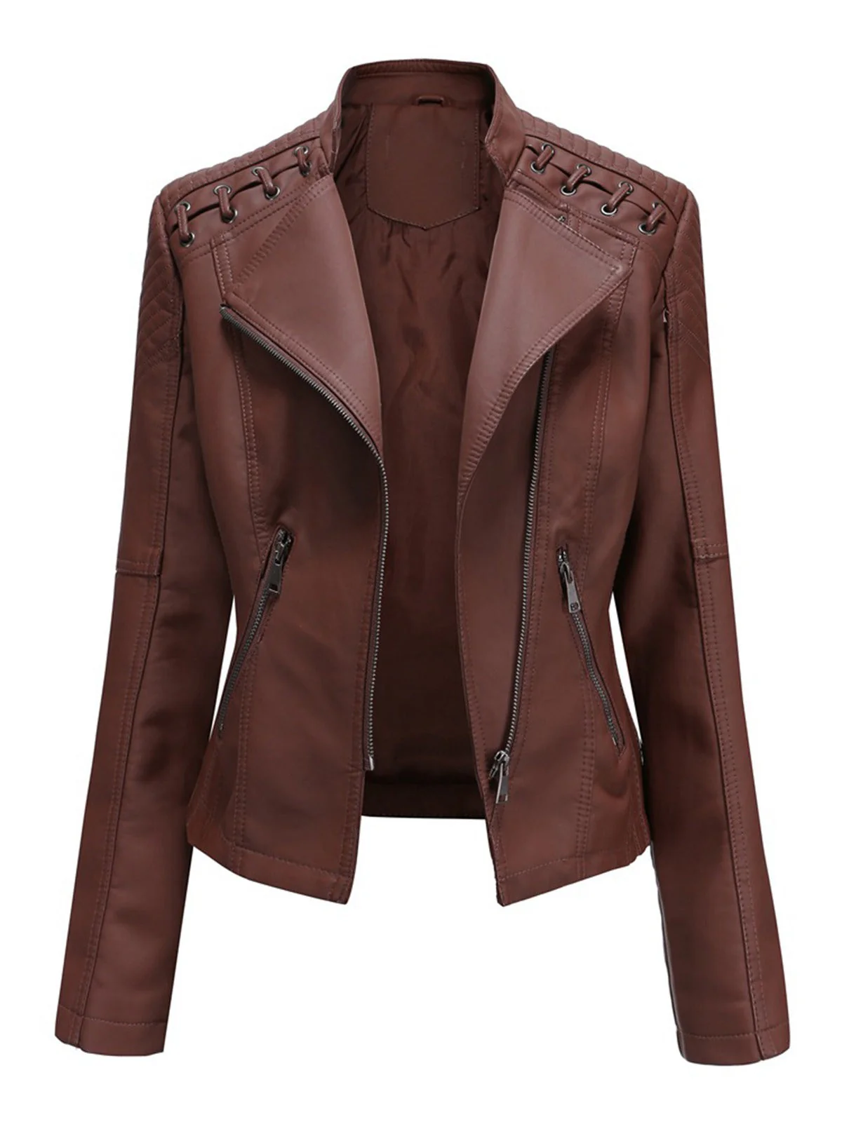 1960er Solide Kunstleder Motorrad Jacke - Image 2