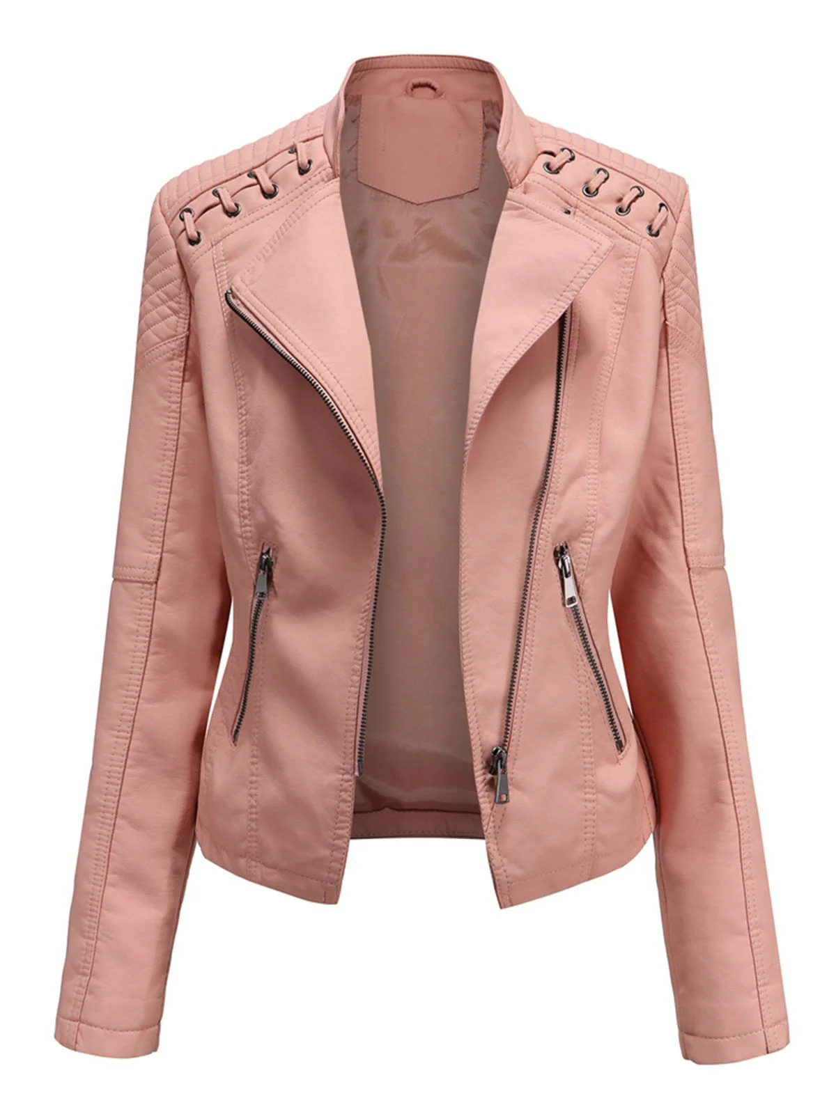 1960er Solide Kunstleder Motorrad Jacke - Image 3
