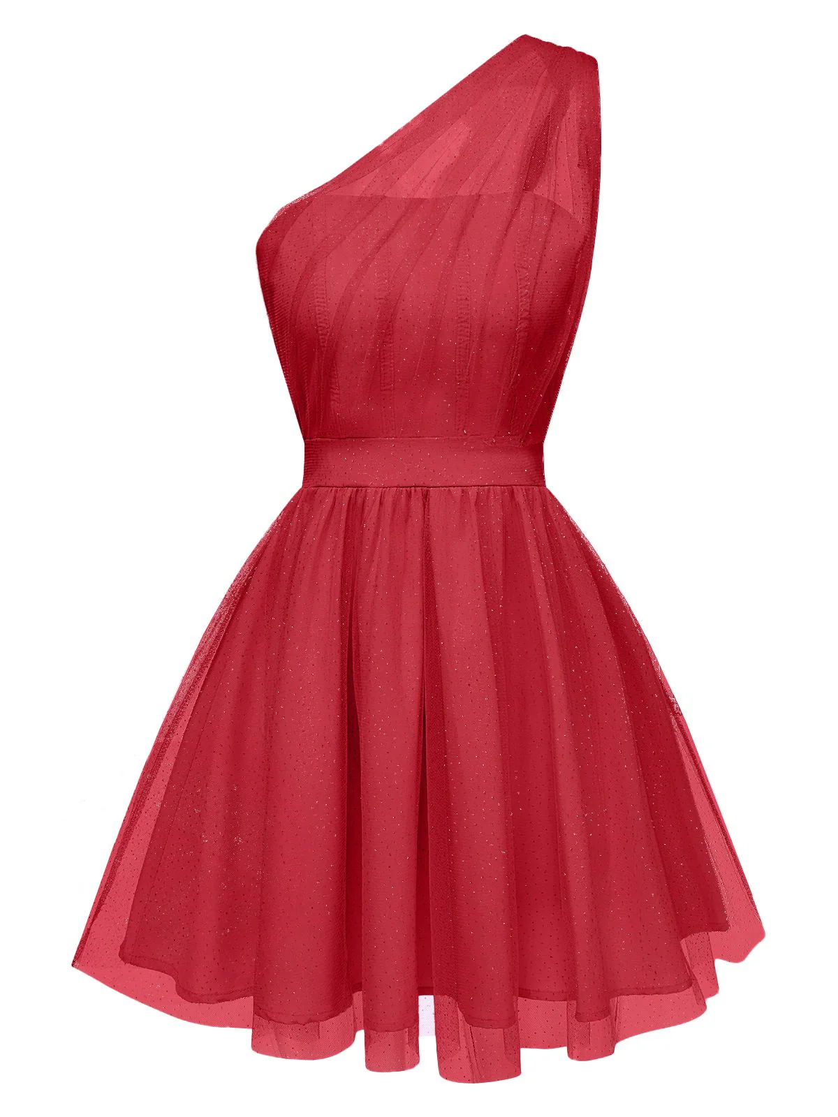 1960er Solide Netz Eine Schulter Kleid - Image 2