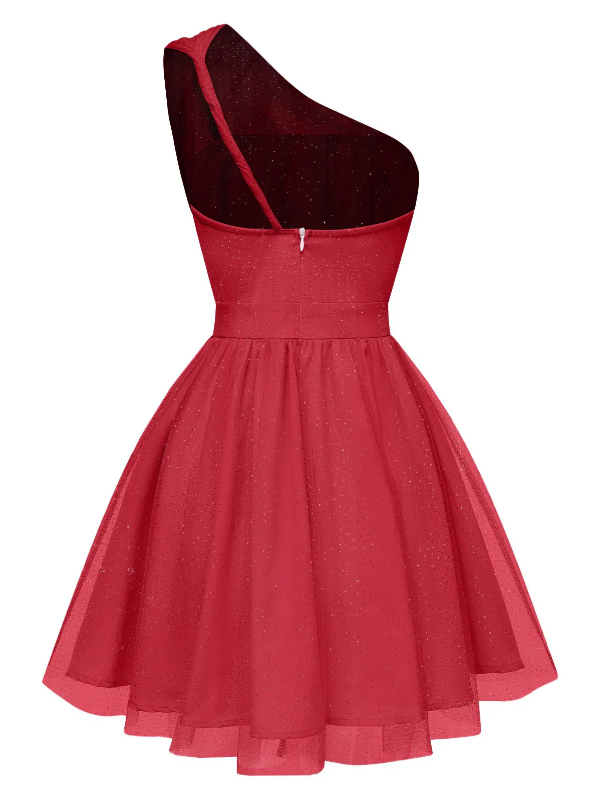 1960er Solide Netz Eine Schulter Kleid - Image 3