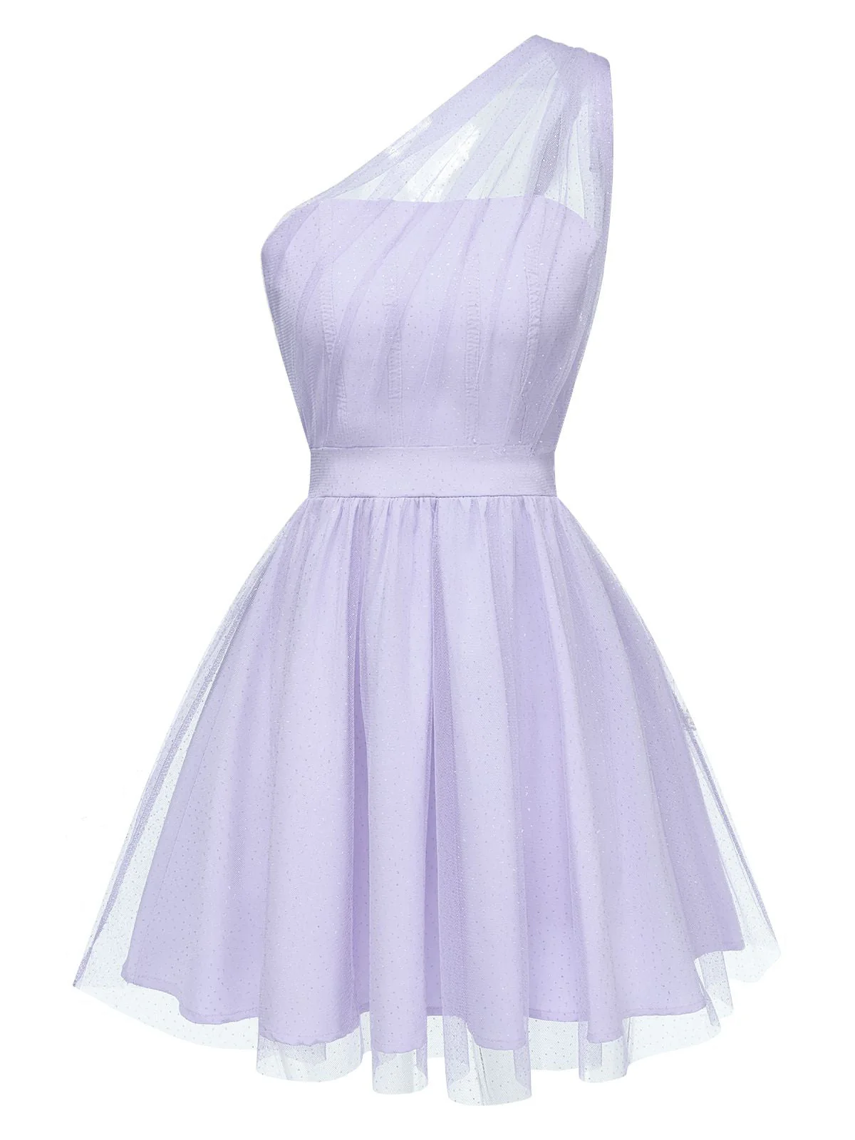 1960er Solide Netz Eine Schulter Kleid - Image 8