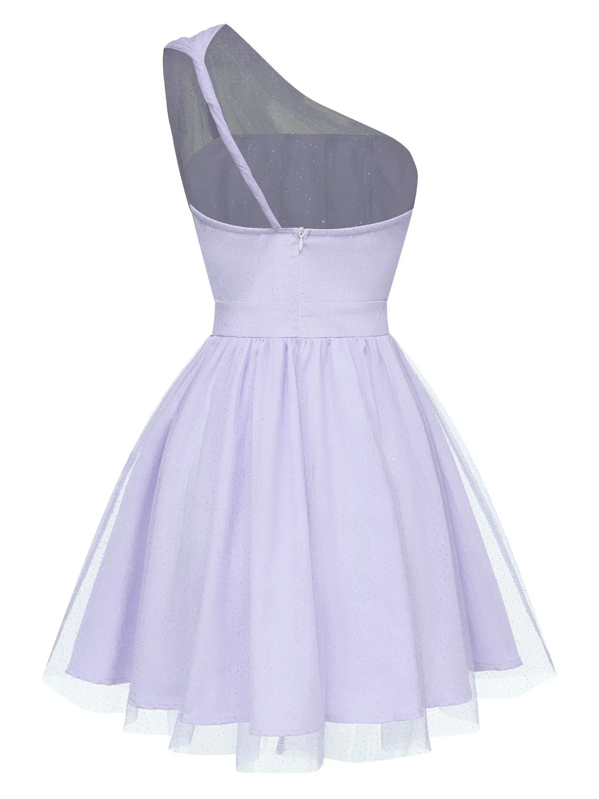 1960er Solide Netz Eine Schulter Kleid - Image 9