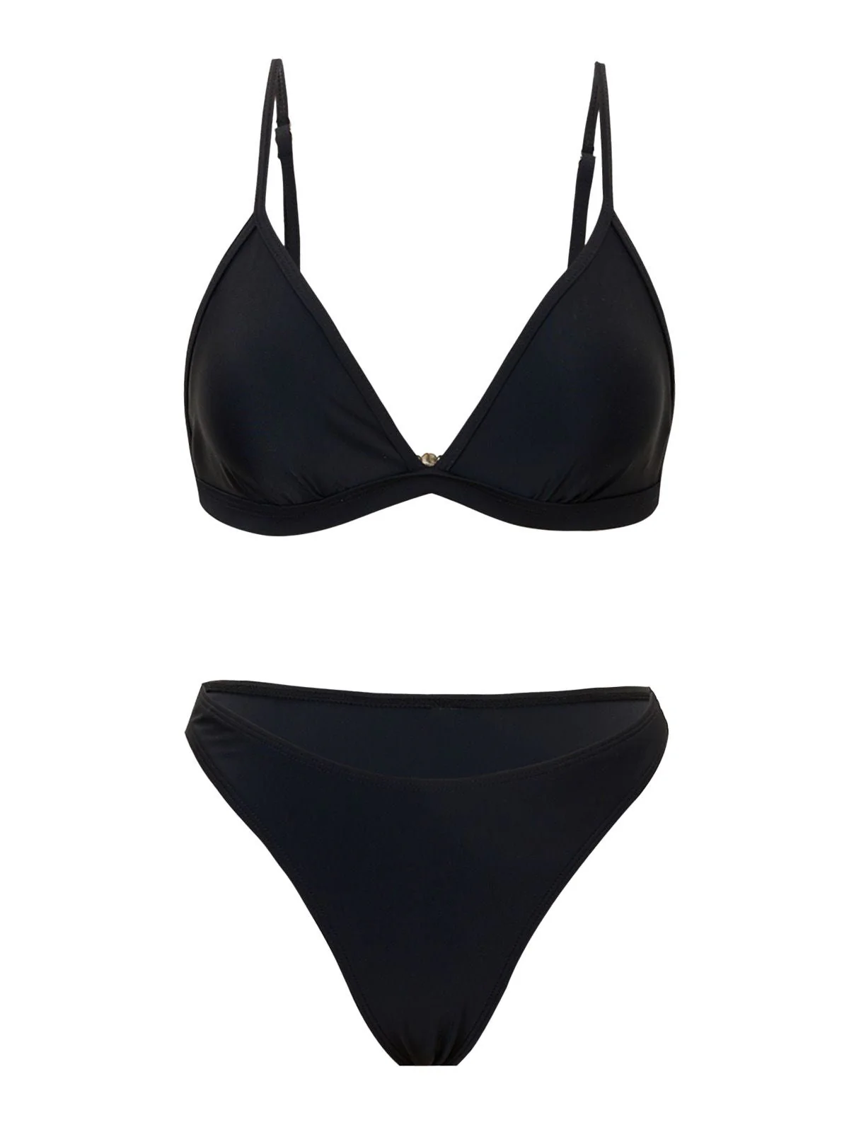 1960er Solide Netz Tiefer Ausschnitt Bikini Set & Cover-Up - Image 8