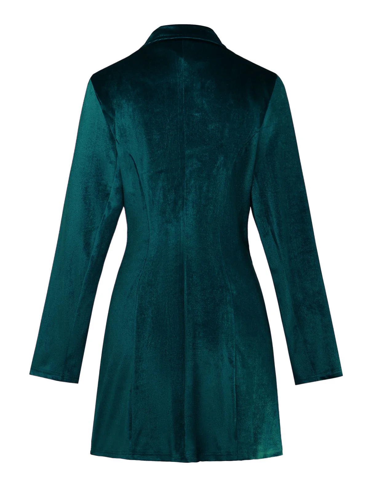 1960er Solide Samt Langarm Blazer Kleid - Image 9
