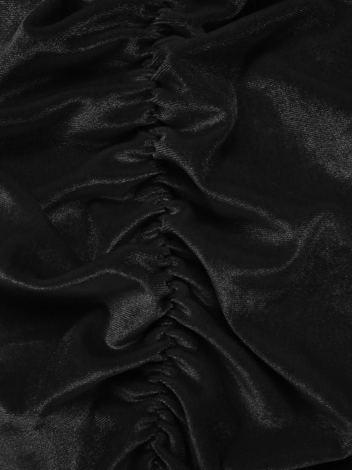 1960er Solide Samt Sling Kleid & Spitzenärmel - Image 11