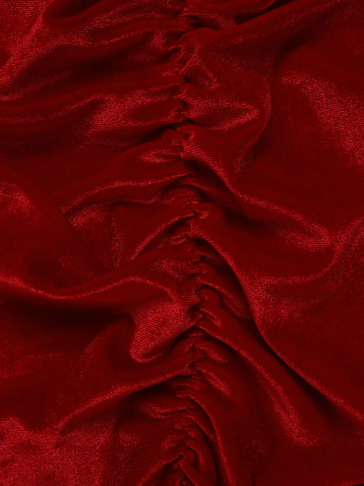 1960er Solide Samt Sling Kleid & Spitzenärmel - Image 6