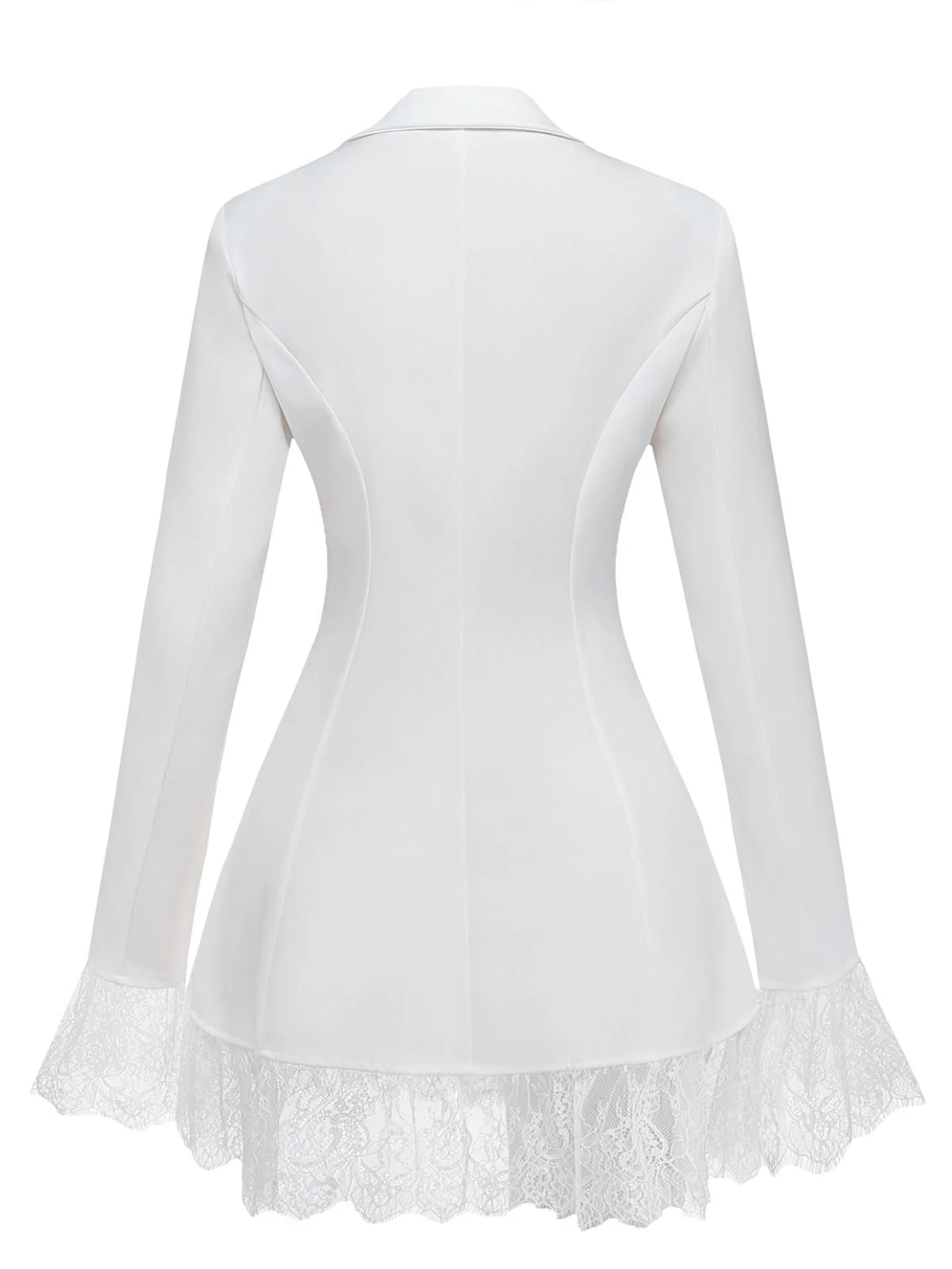 1960er Solide Spitze Besatz Tailliert Blazer - Image 2