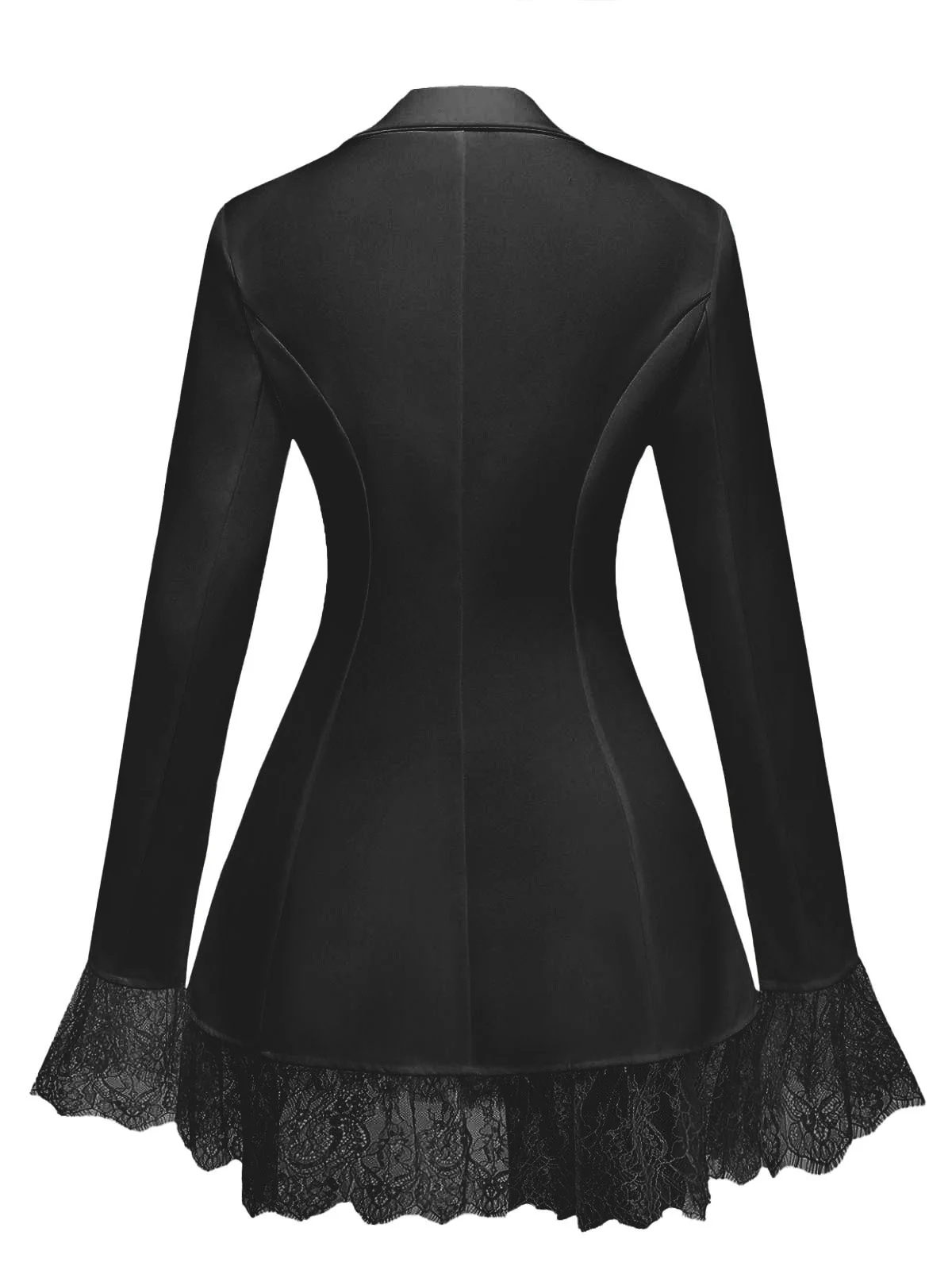 1960er Solide Spitze Besatz Tailliert Blazer - Image 7