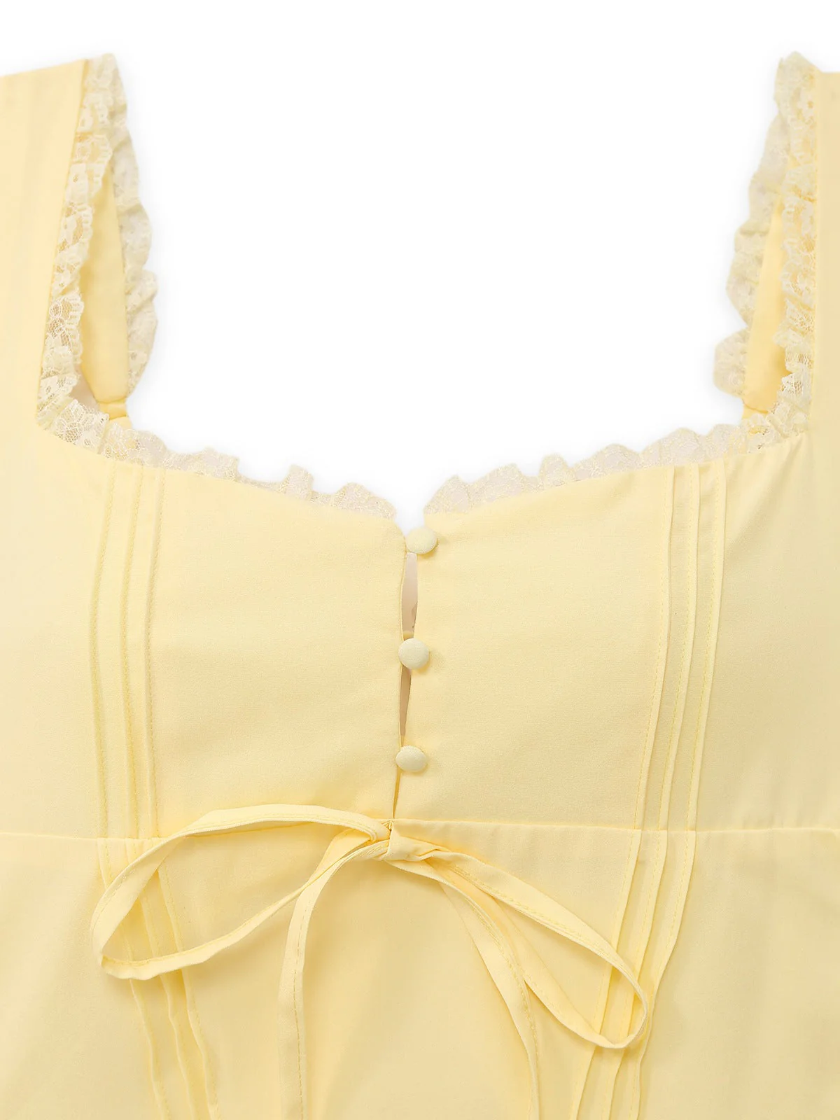 1960er Solide Spitze Träger Schnürung Skater Kleid - Image 11