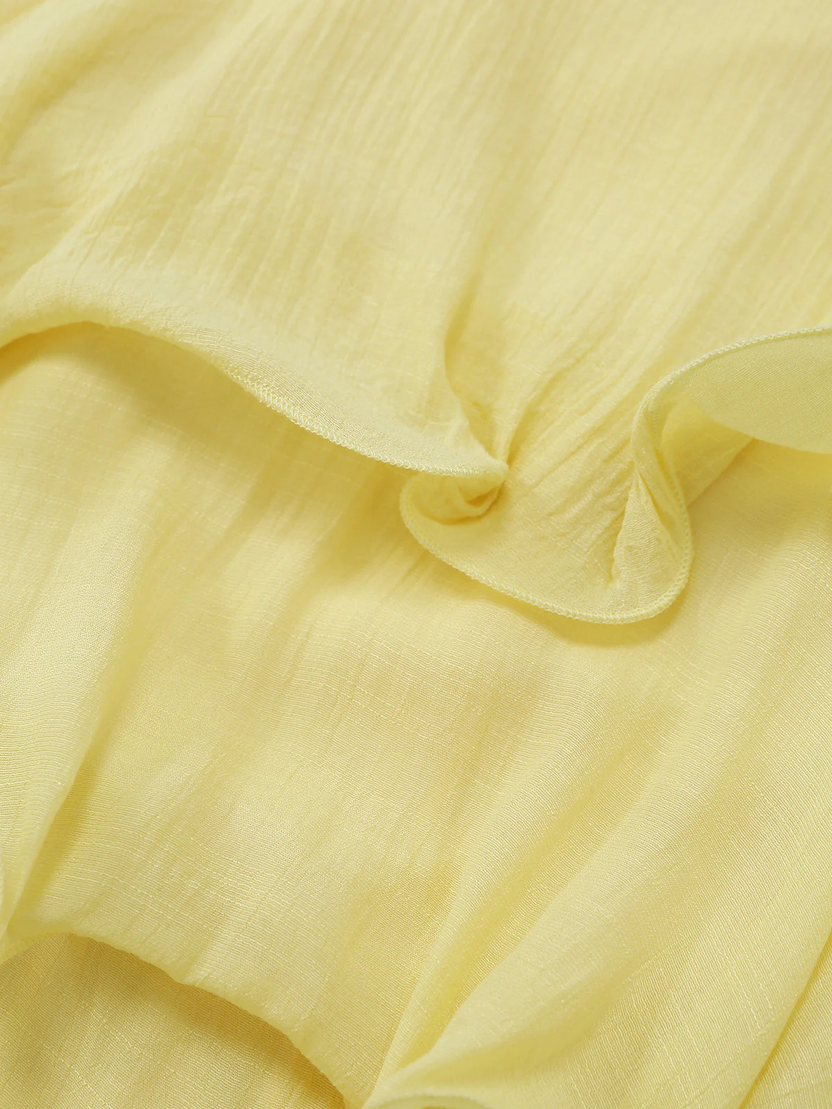 1960er Solide Trägerlos Rückenfrei Rüschen Volant Kleid - Image 5