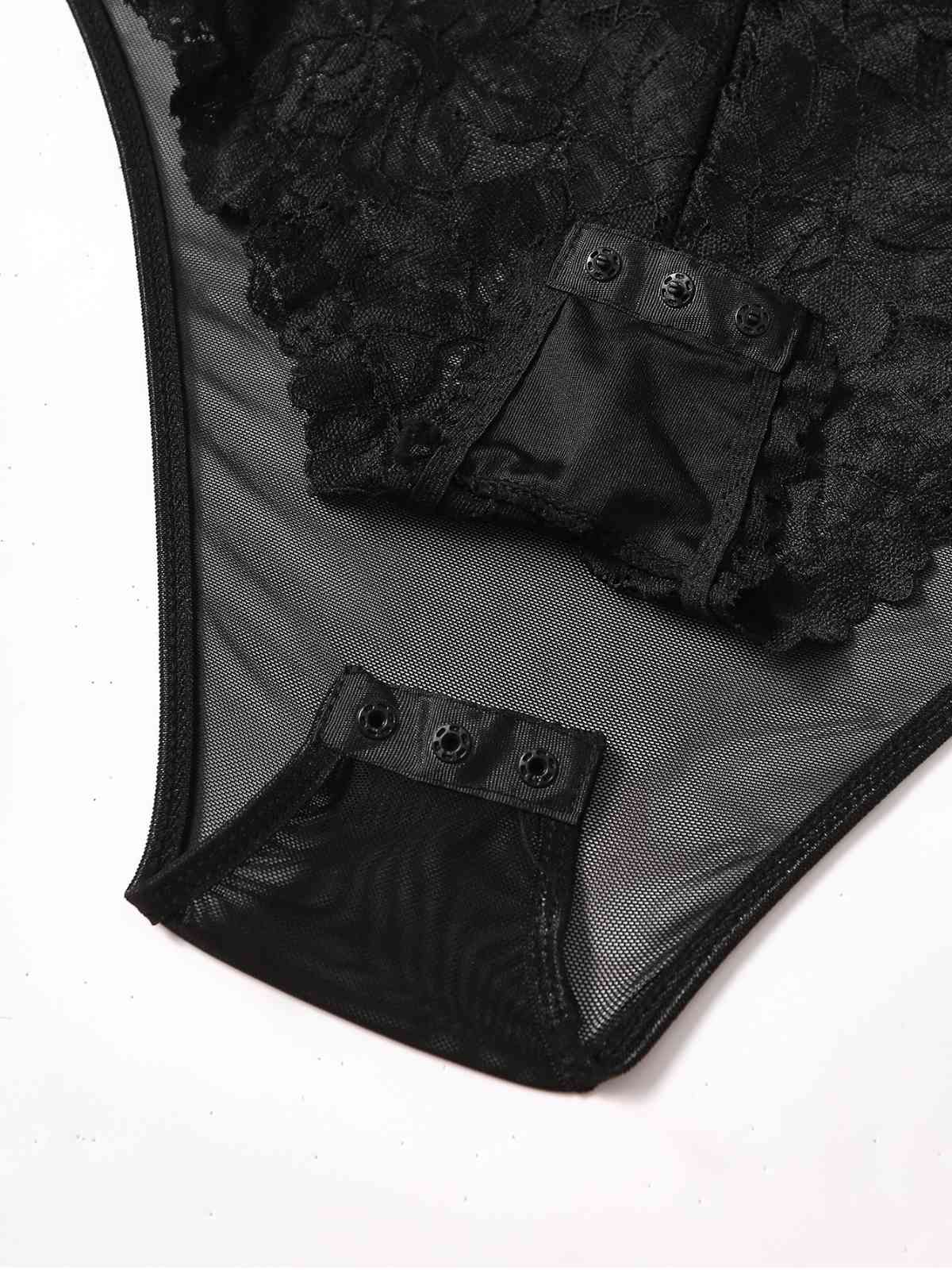 1960er Spitze Spaghetti Träger Korsett Bodysuit - Image 8