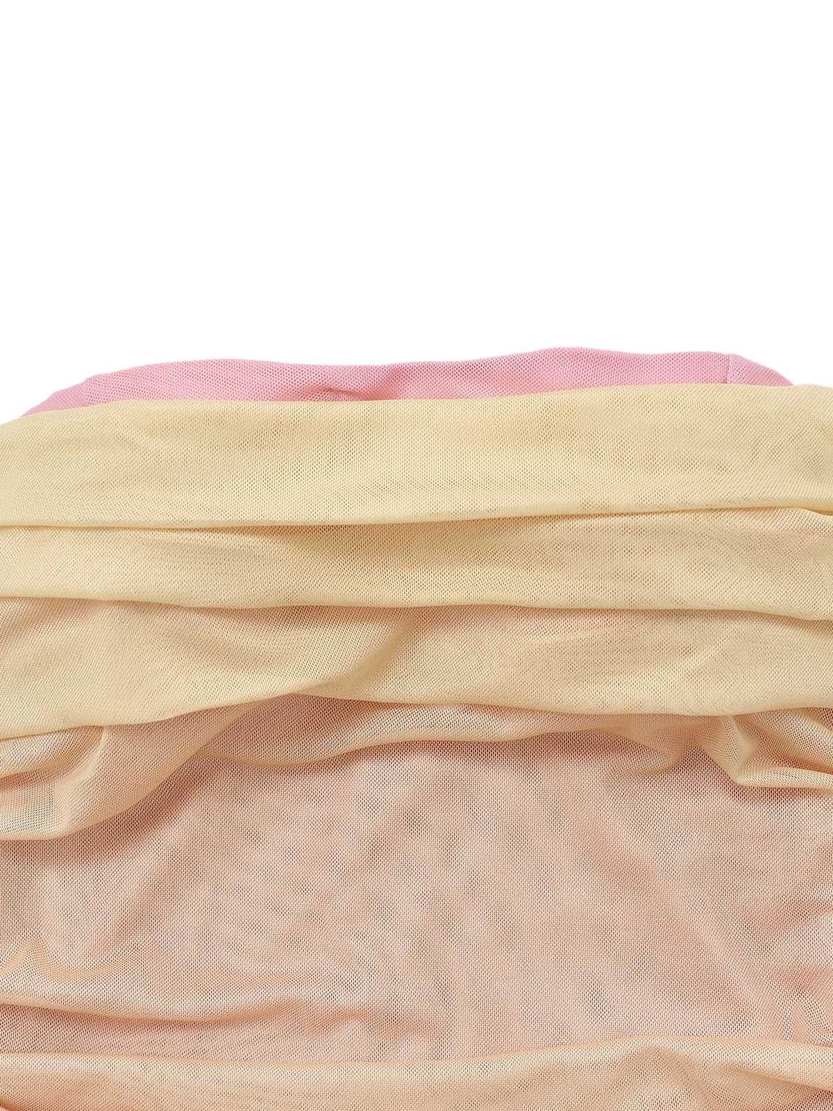 1960er Trägerlos Gradient Gerüschtes Enges Kleid Mit Schal - Image 3