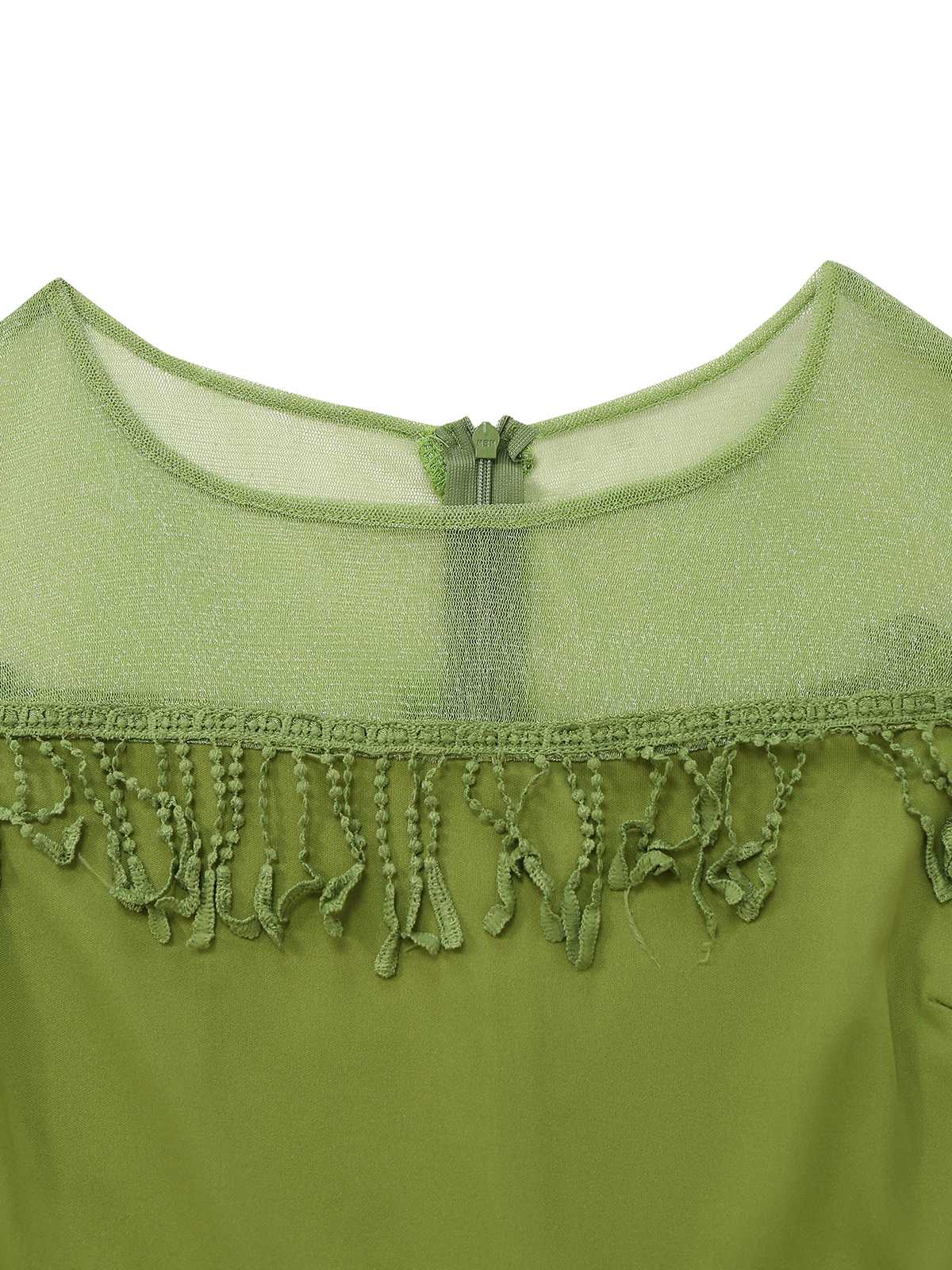 1960er Transparente Fransen Gürtel Enges Kleid - Image 14