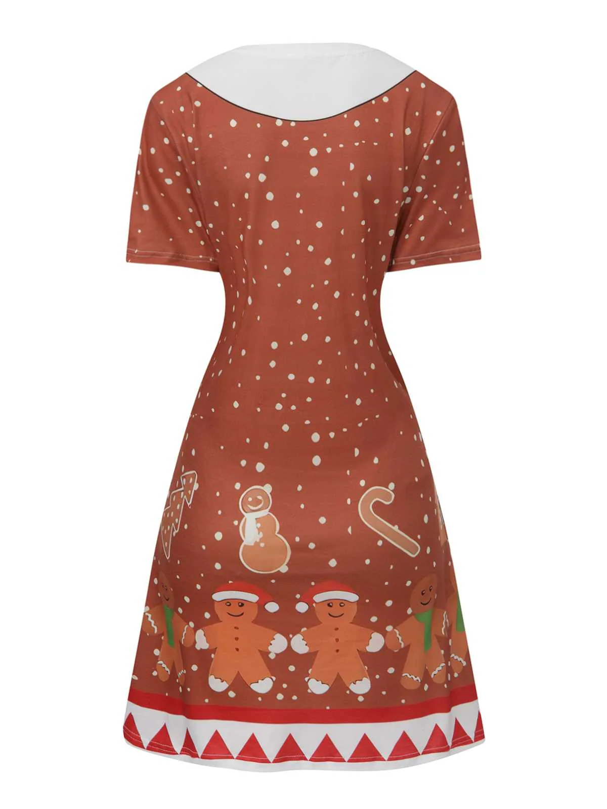 1960er Weihnachten Lebkuchenmann A-Linie Kleid - Image 3