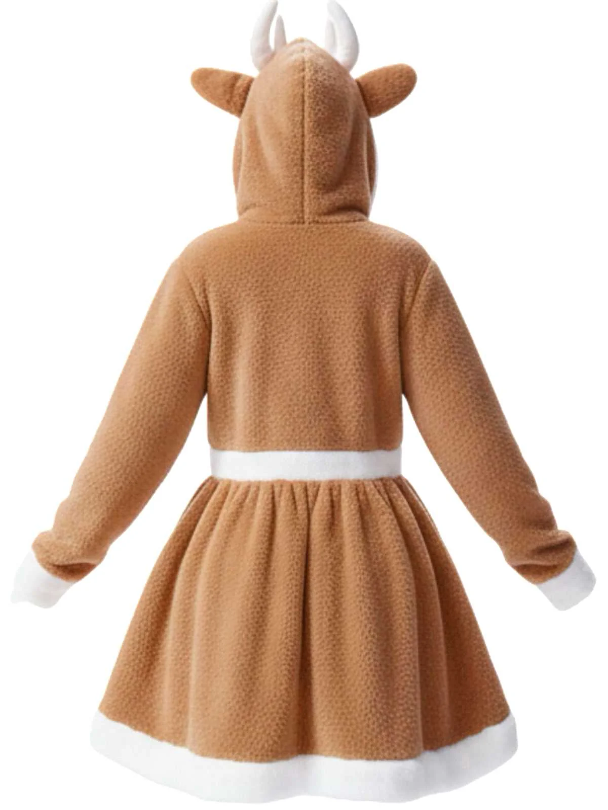 1960er Weihnachten Ren Hooded Korallenvlies Kleid - Image 3