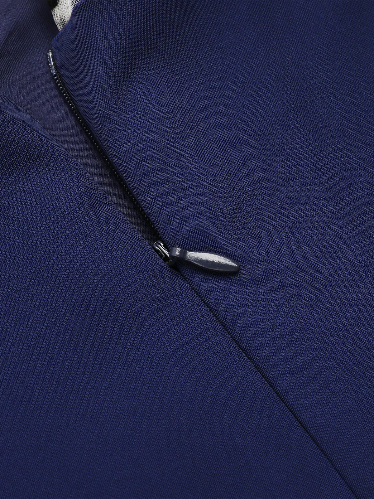 Dunkelblaues 1960er Patchwork Bleistiftkleid - Image 6