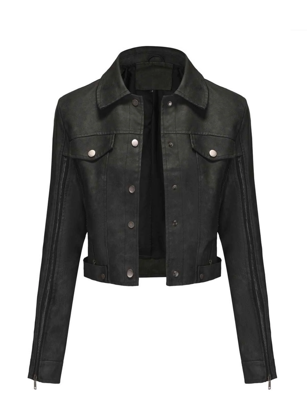 1960s Leder Multi-Zip Moto Jacke - Image 11