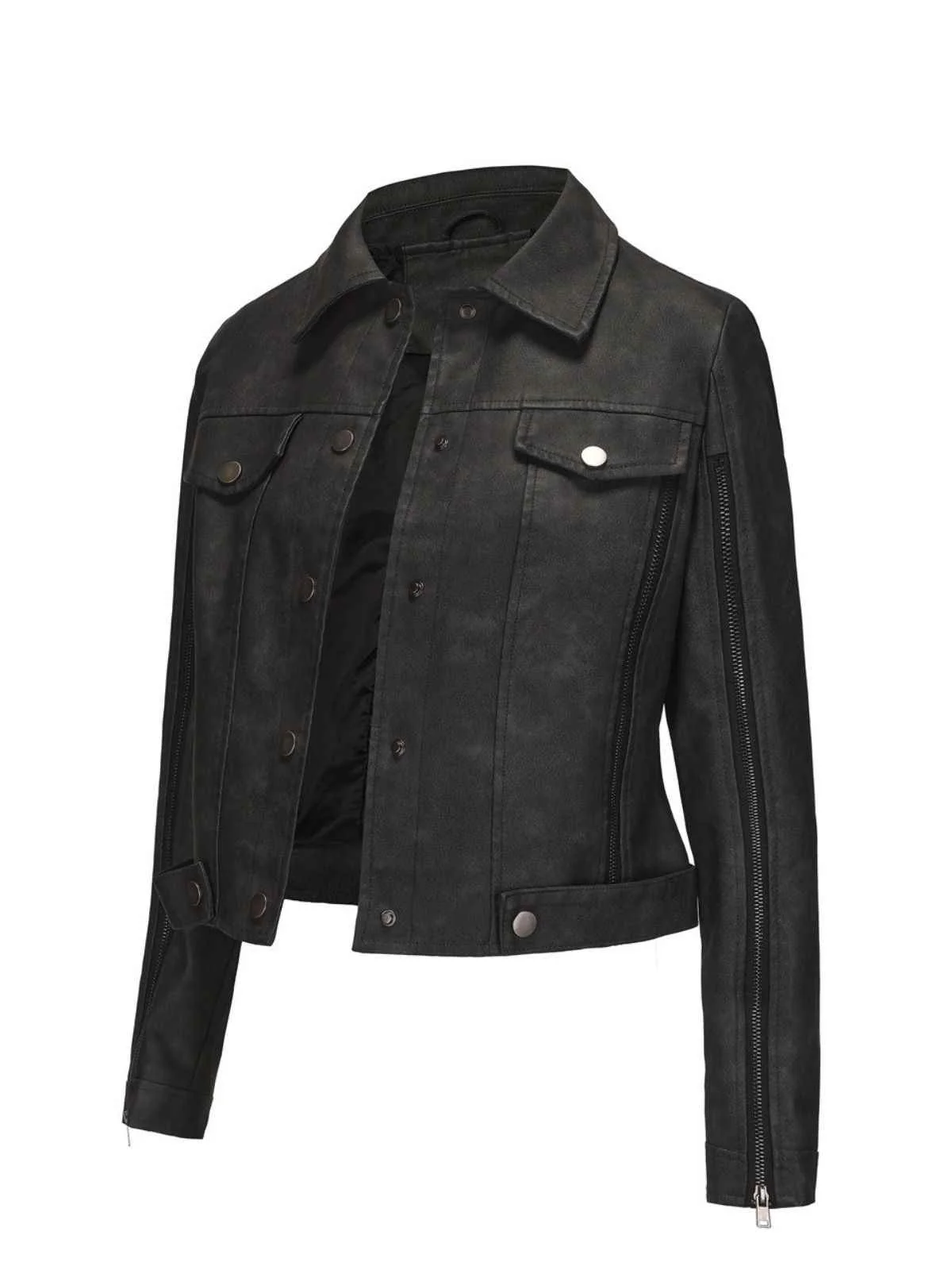 1960s Leder Multi-Zip Moto Jacke - Image 2