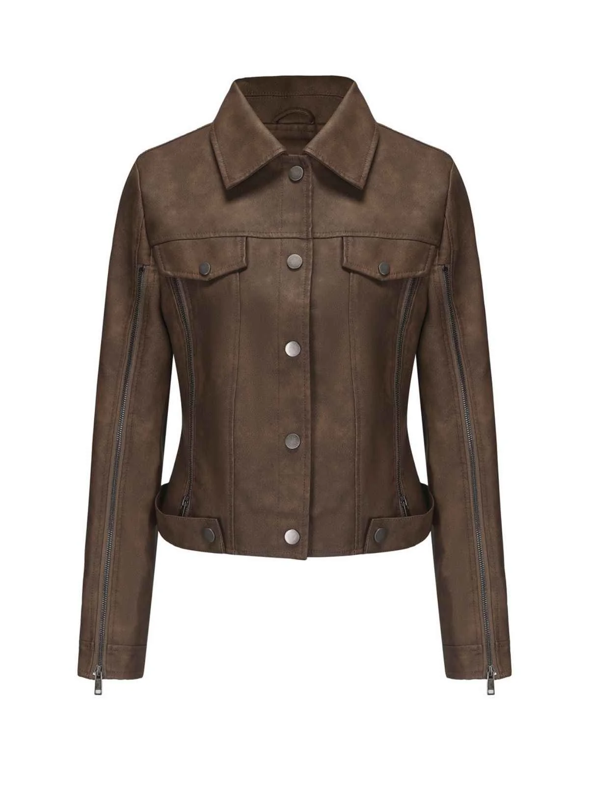 1960s Leder Multi-Zip Moto Jacke - Image 5