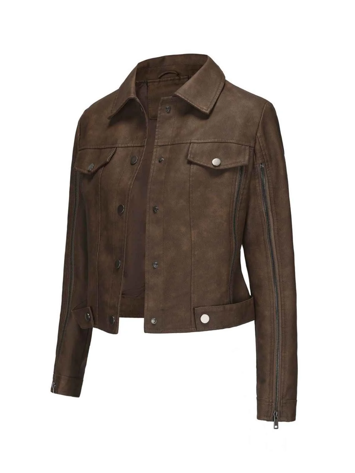 1960s Leder Multi-Zip Moto Jacke - Image 6