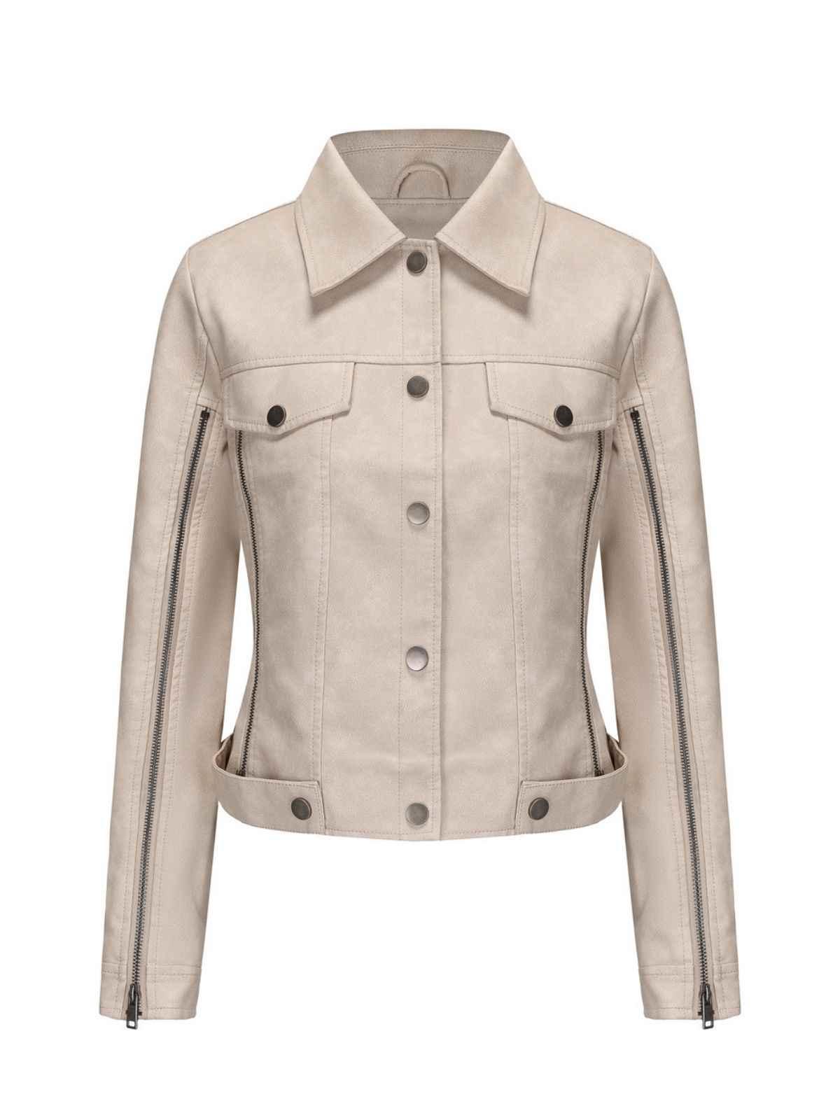 1960s Leder Multi-Zip Moto Jacke - Image 8