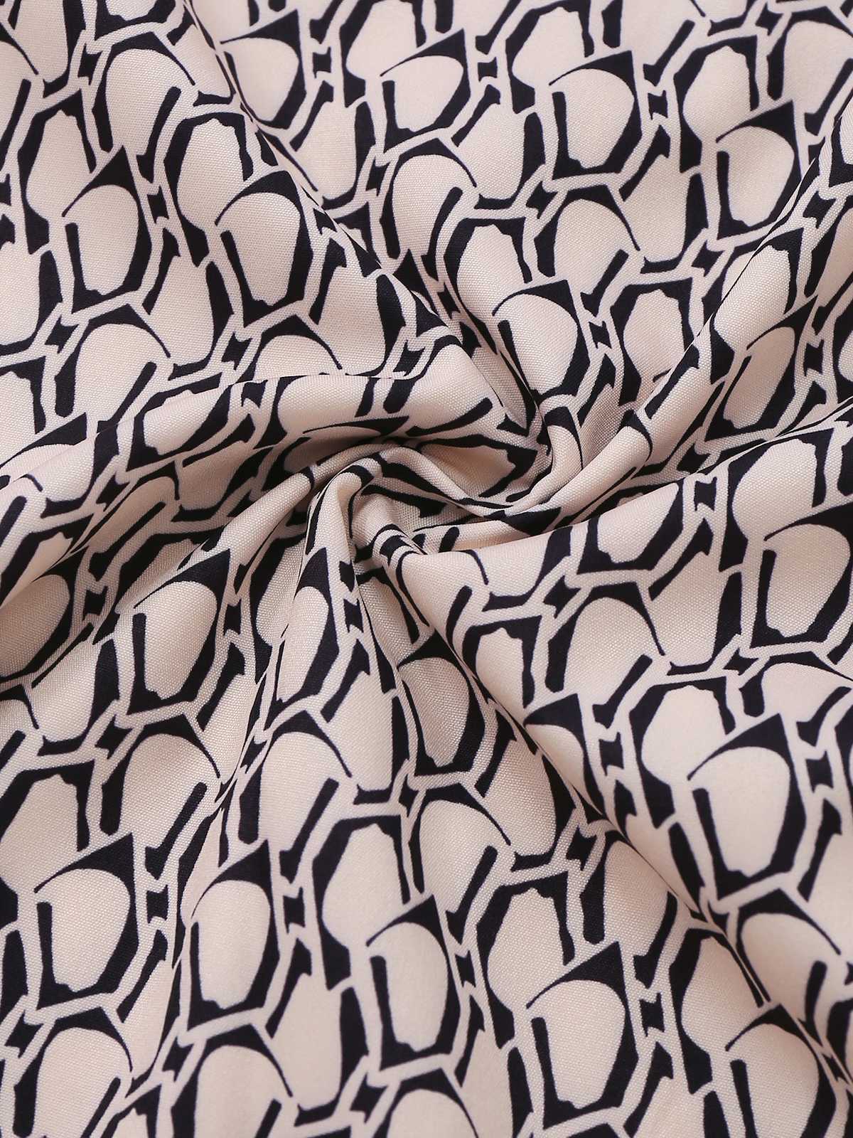 1970er Ärmellos Geometrischer Druck Taille-Bogen Jumpsuit - Image 3