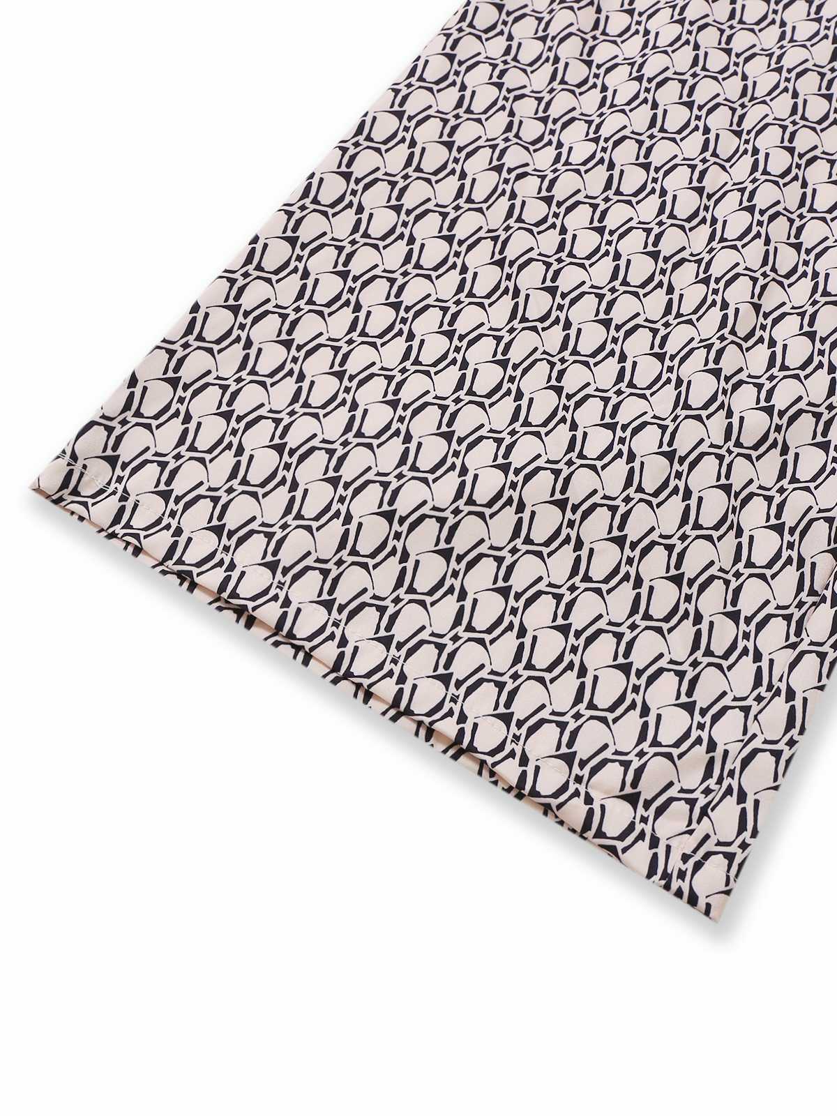 1970er Ärmellos Geometrischer Druck Taille-Bogen Jumpsuit - Image 4