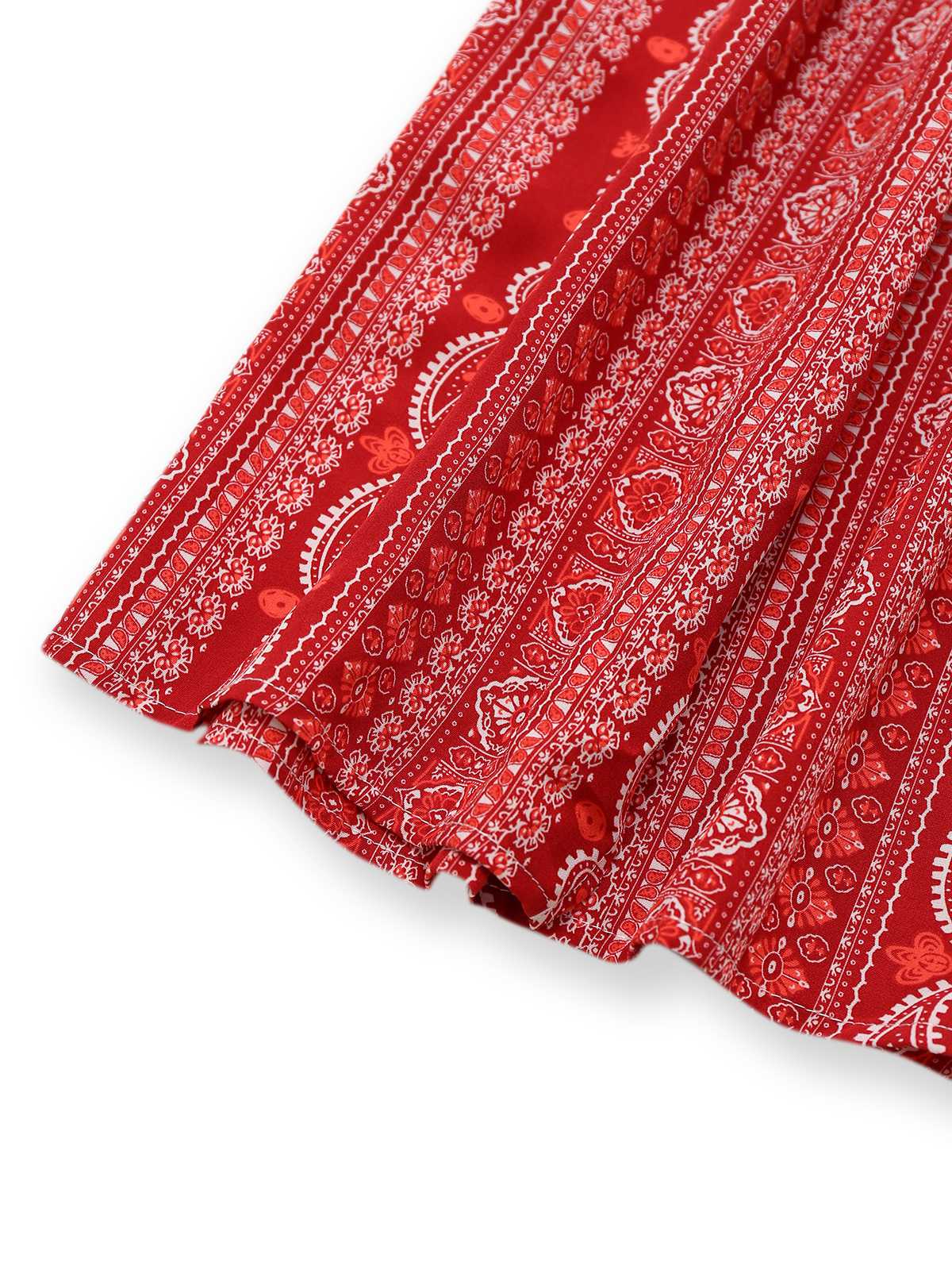 1970er Bohemien Trägerlos Schlitz Gesmokt Jumpsuit - Image 8