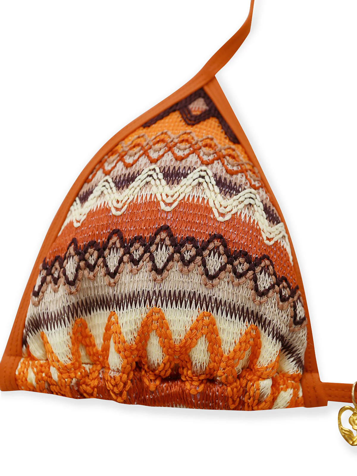 1970er Boho Geometrisch Stricken Halter Bikini Set - Image 4