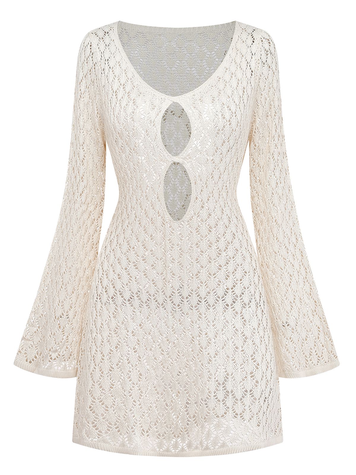 1970er Boho Häkel Durchbrochen Cover-Up - Image 2