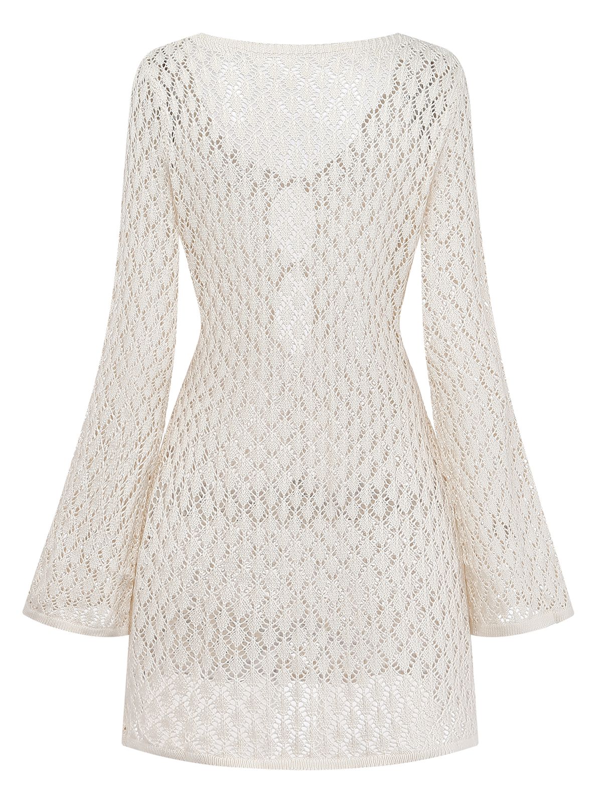 1970er Boho Häkel Durchbrochen Cover-Up - Image 3