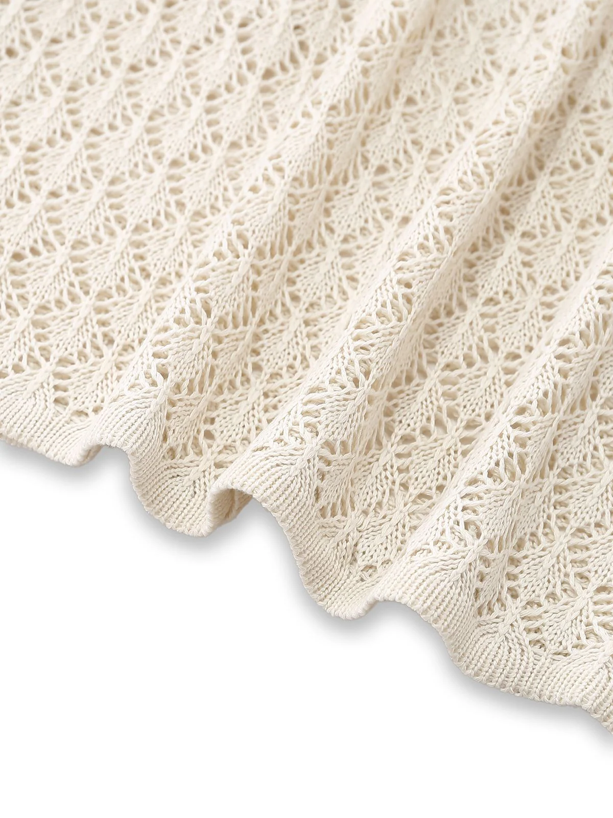 1970er Boho Häkel Durchbrochen Cover-Up - Image 6