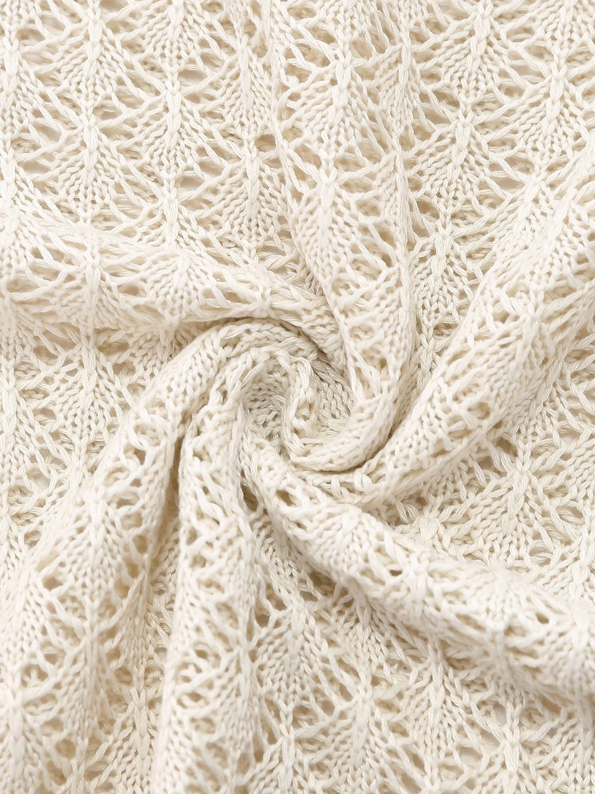 1970er Boho Häkel Durchbrochen Cover-Up - Image 7