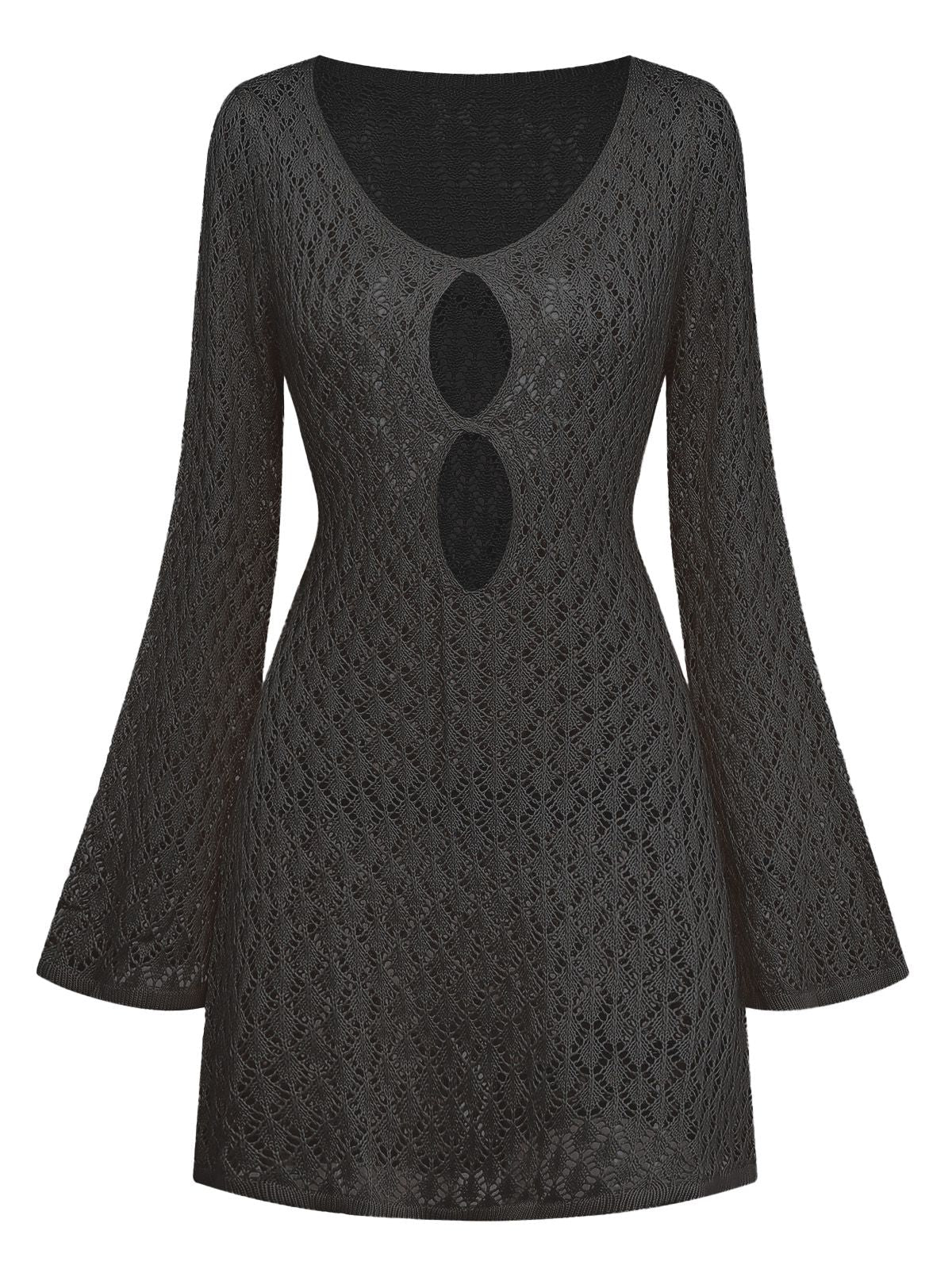 1970er Boho Häkel Durchbrochen Cover-Up - Image 8