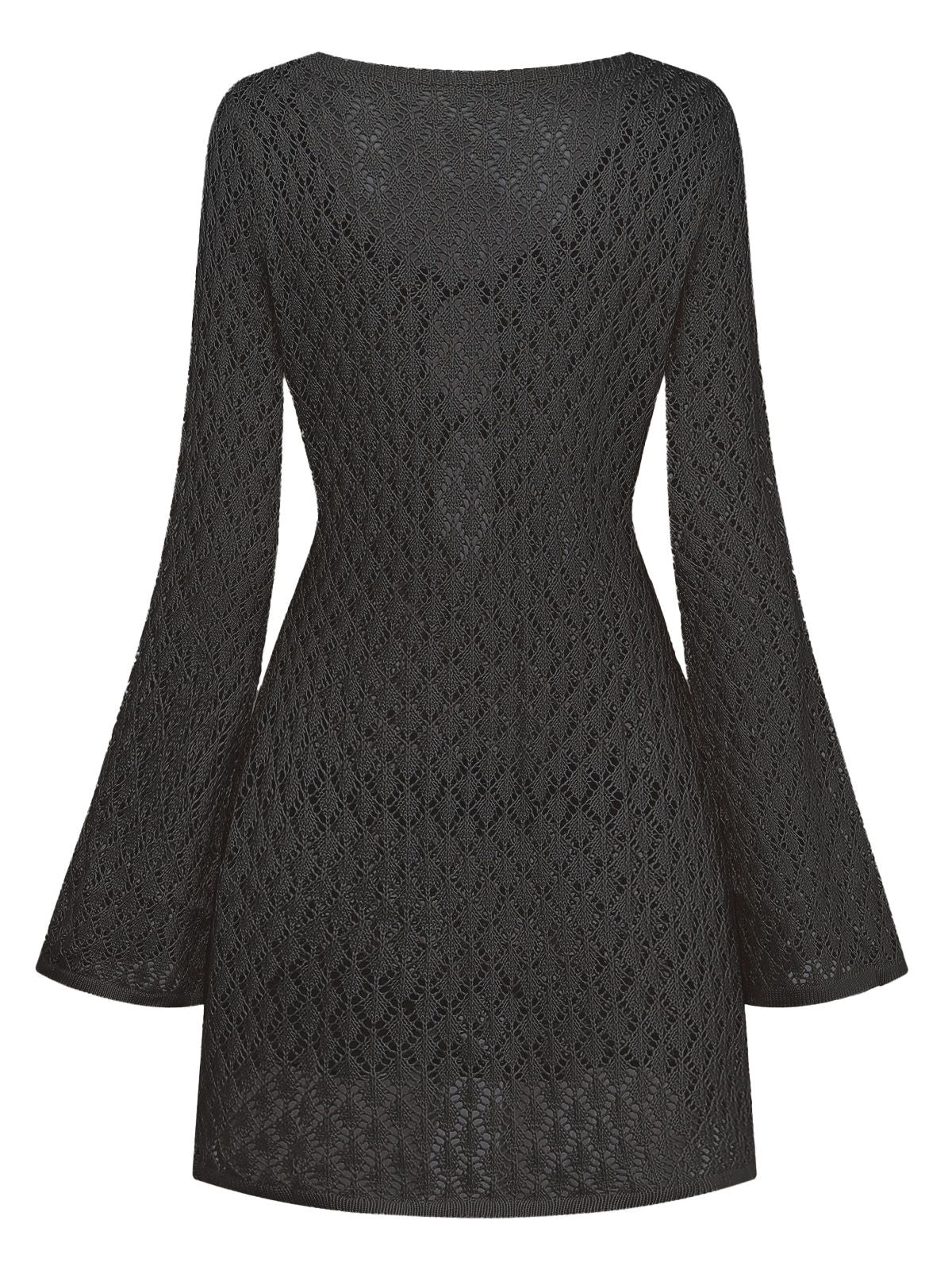 1970er Boho Häkel Durchbrochen Cover-Up - Image 9