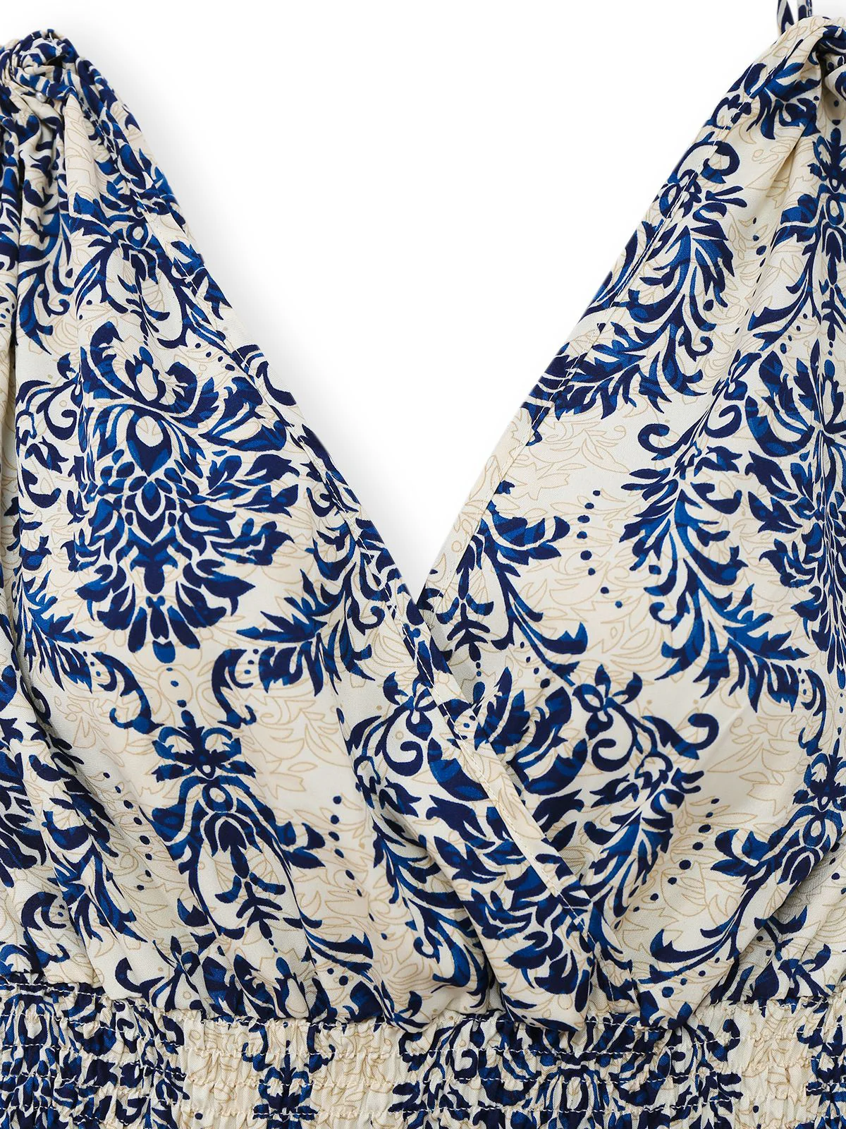 1970er Boho Schnürung V-Ausschnitt Kleid - Image 7